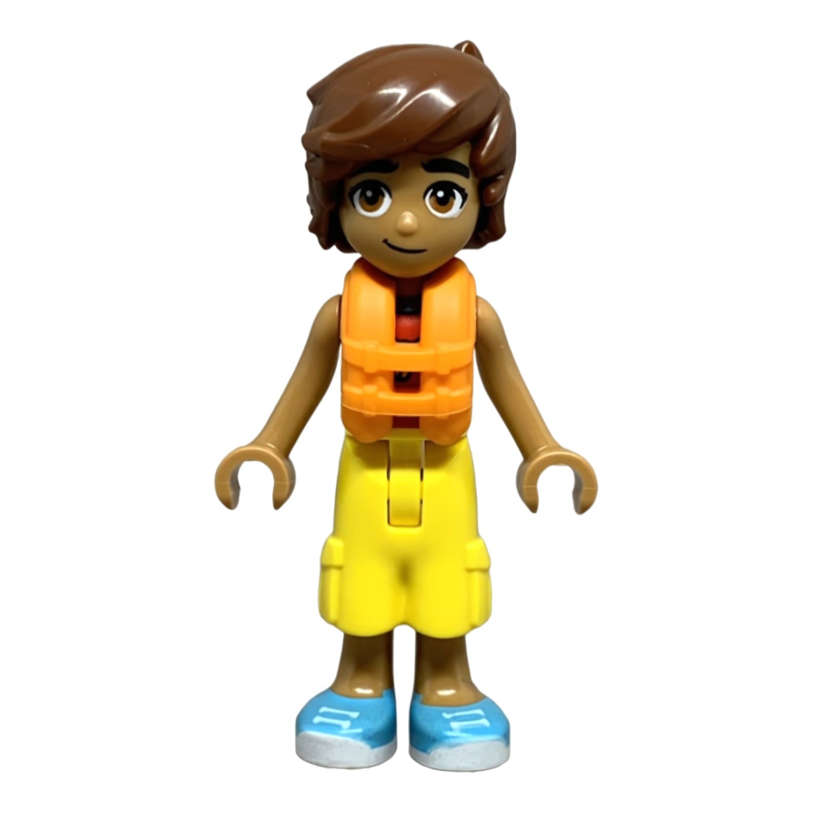 LEGO Minifigur Friends Leo - Red and White Sleeveless Wetsuit (frnd0744)