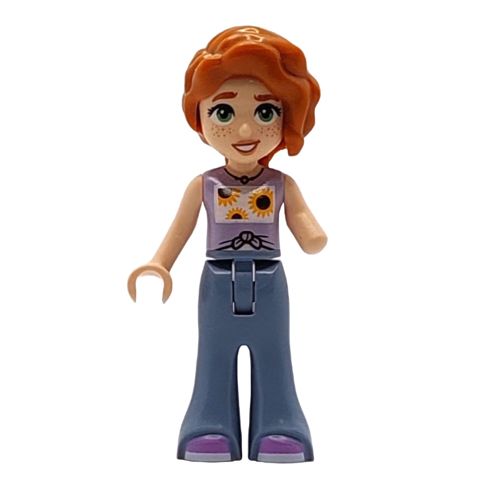 LEGO Minifigur Friends Autumn - Lavender Vest with Sunflowers, Sand (frnd0771)