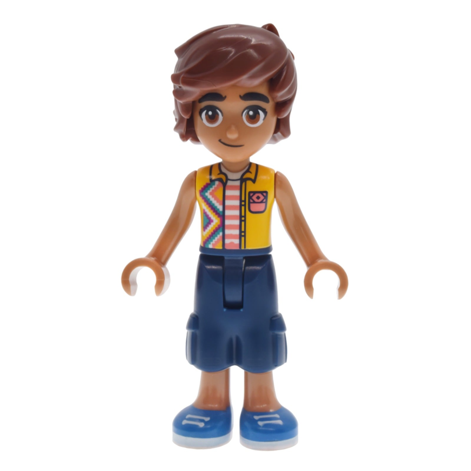 LEGO Minifigur Friends Leo - Bright Light Orange Sleeveless Shirt (frnd0865)