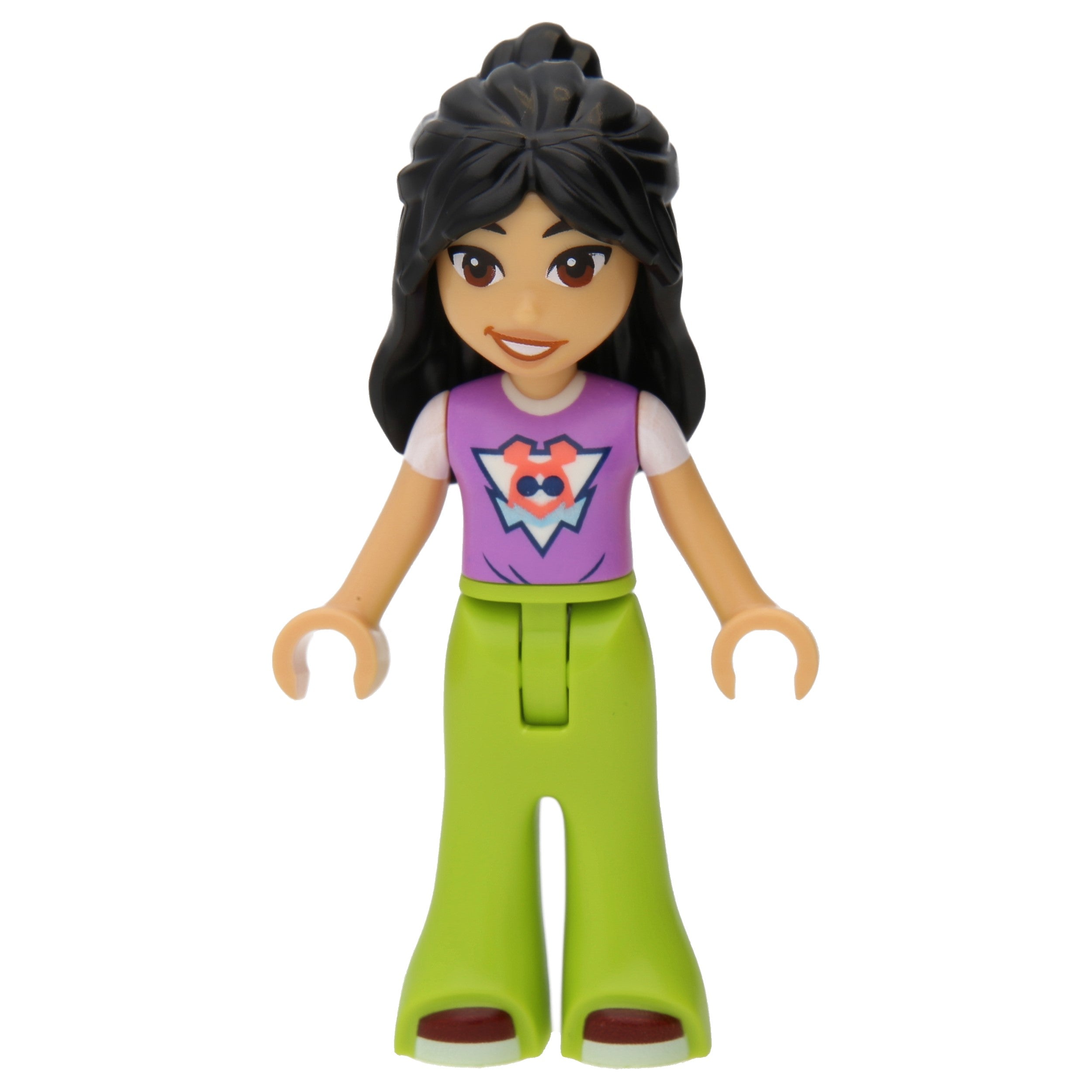 LEGO Minifigur Friends Liann - Medium Lavender Top,  Lime Trousers (frnd0728)