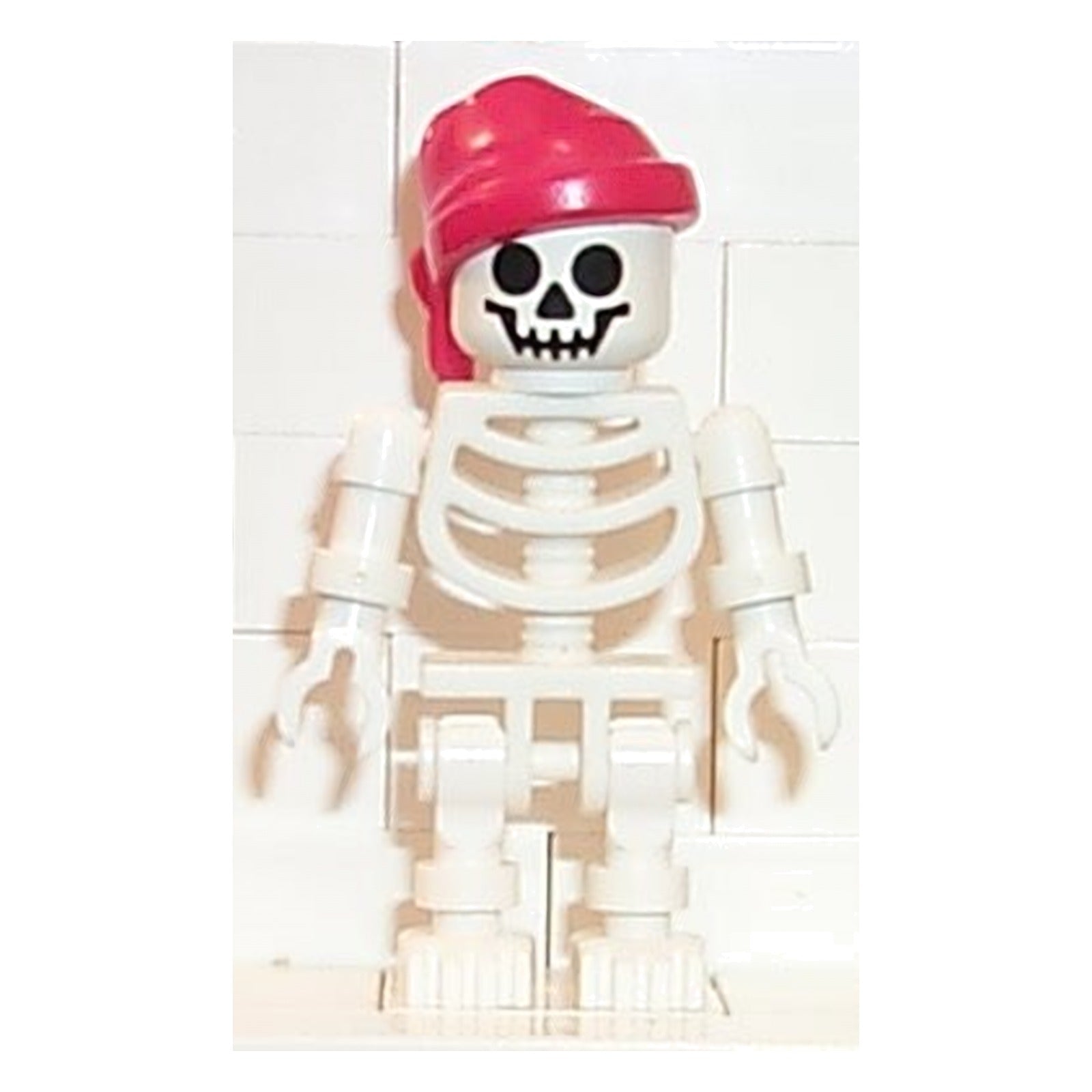 LEGO Minifigur Skeleton - Standard Skull, Floppy Arms, Red Bandana (gen010)