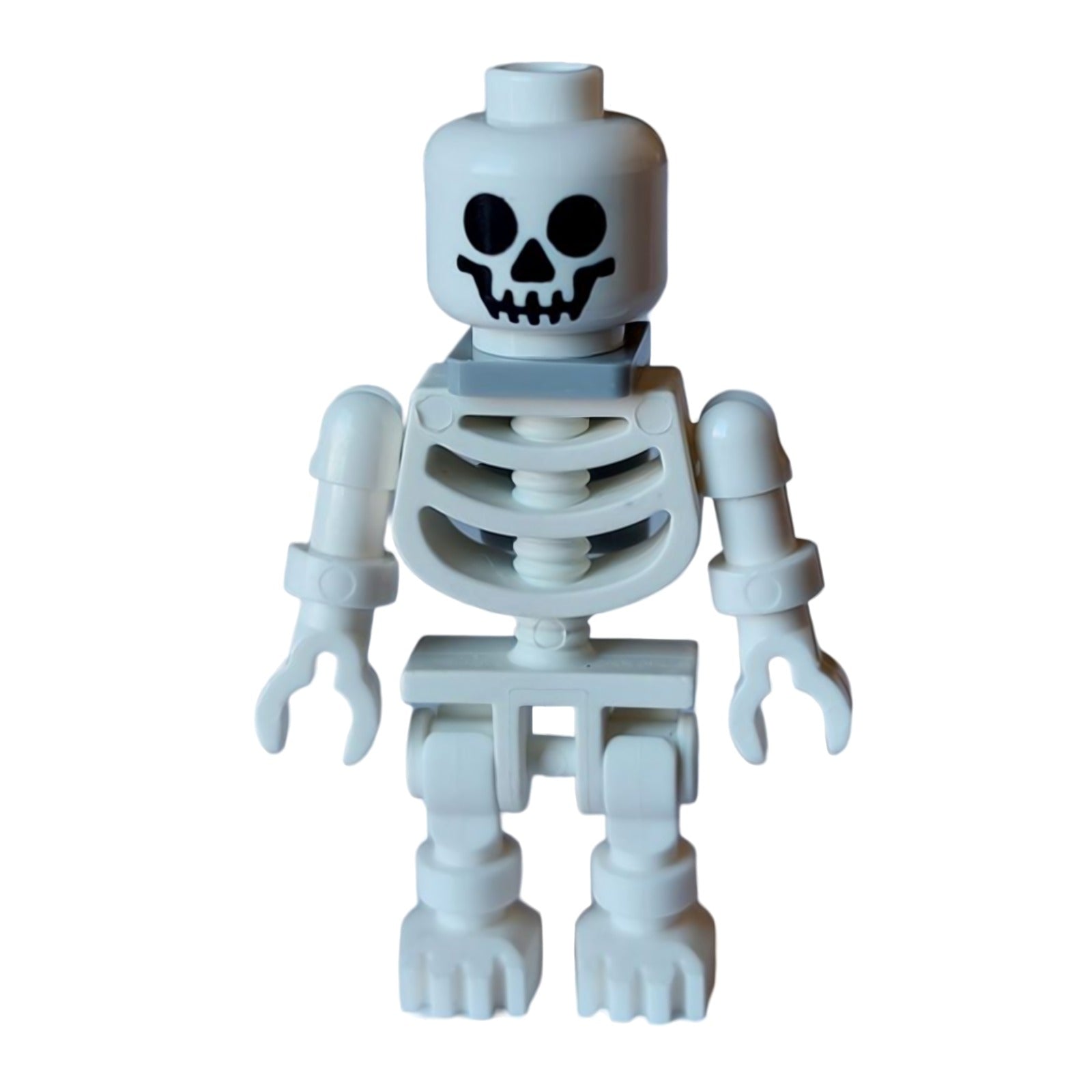 LEGO Minifigur Skeleton - Standard Skull, Floppy Arms, Light Bluish (gen174a)
