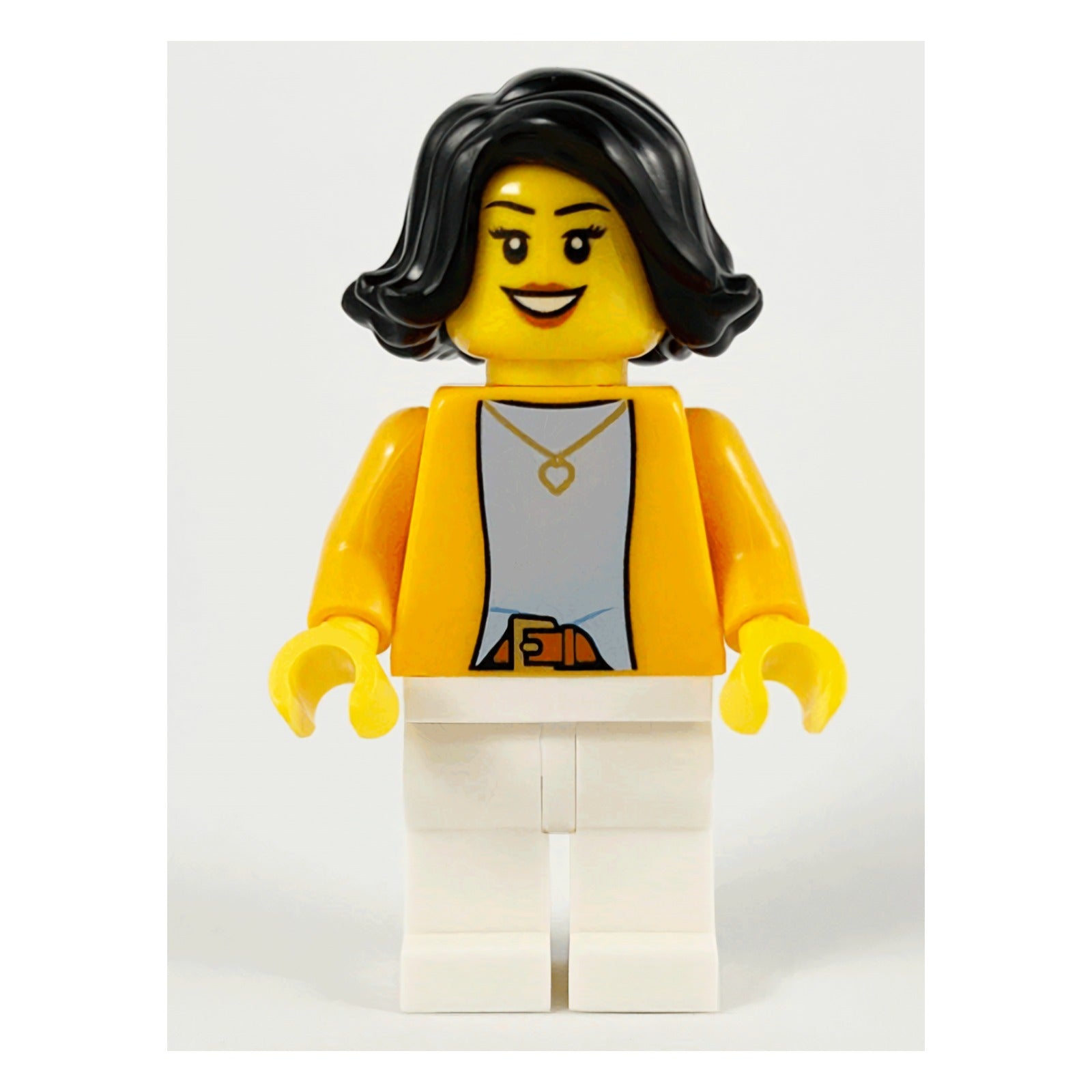 LEGO Minifigur Woman - Bright Light Orange Jacket over Light Bluish (hol227)