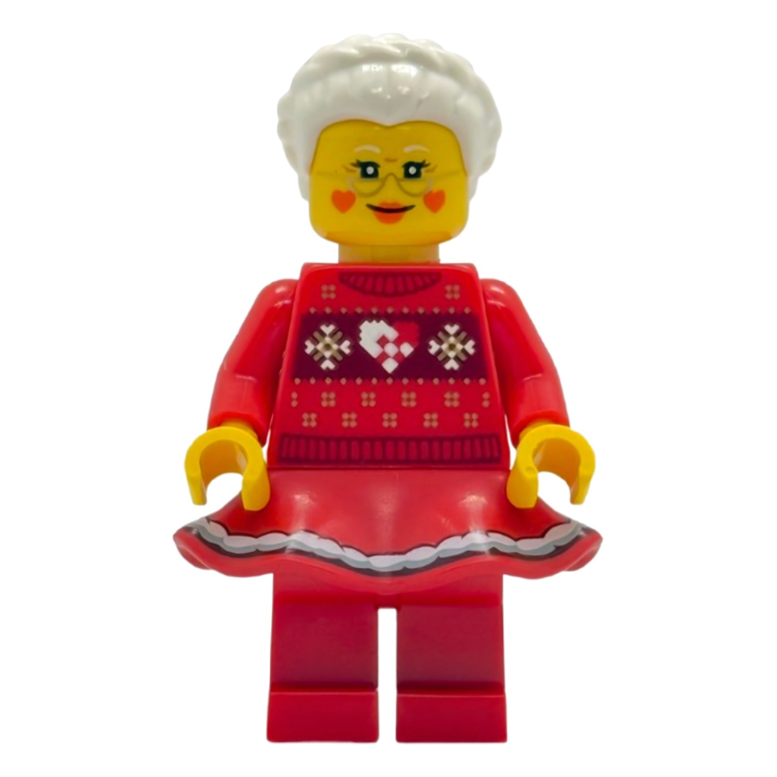 LEGO Minifigur Mrs. Claus - Red Holiday Sweater and Wavy Skirt (hol401) – neu
