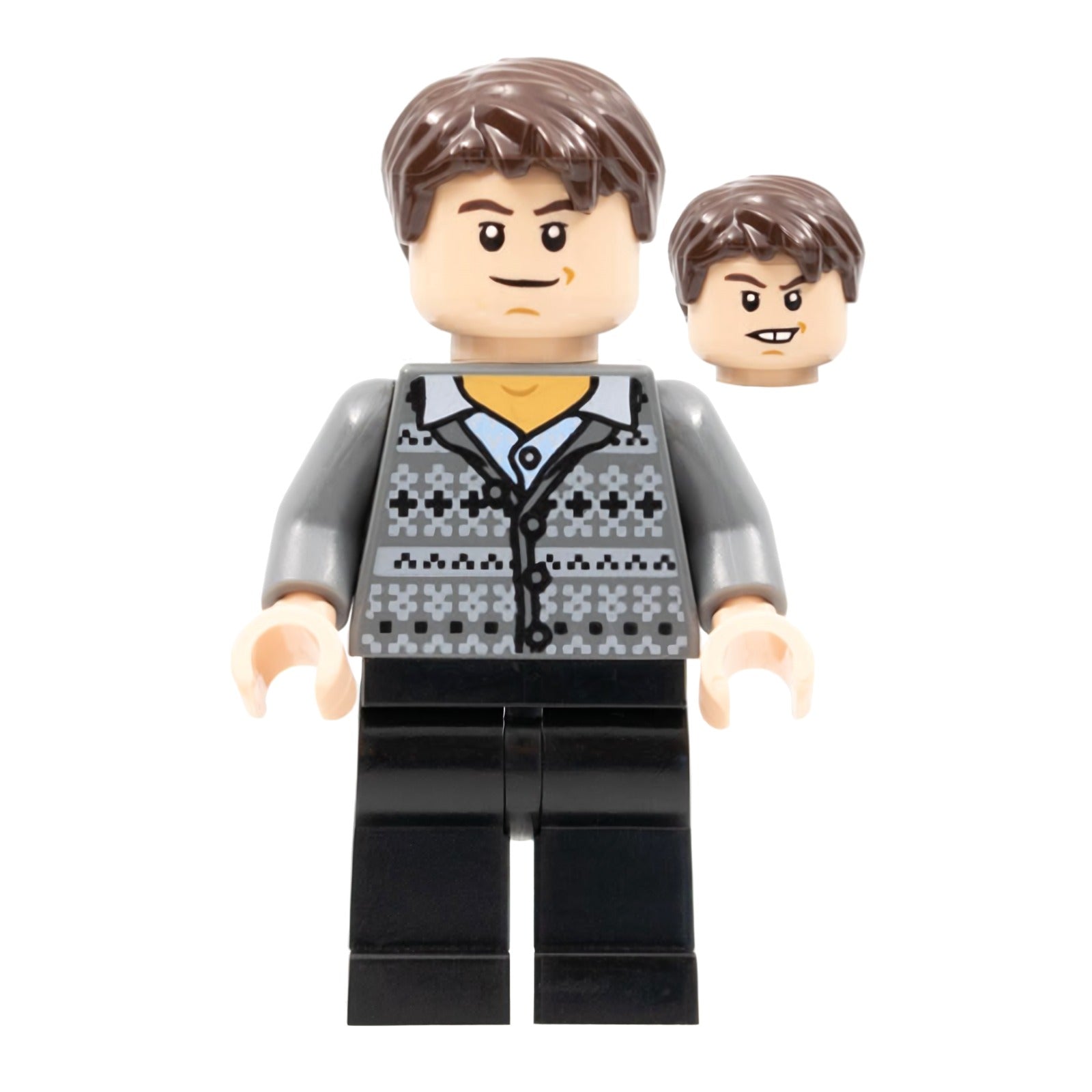 LEGO Minifigur Neville Longbottom - Fair Isle Sweater, Black Legs (hp129) – neu