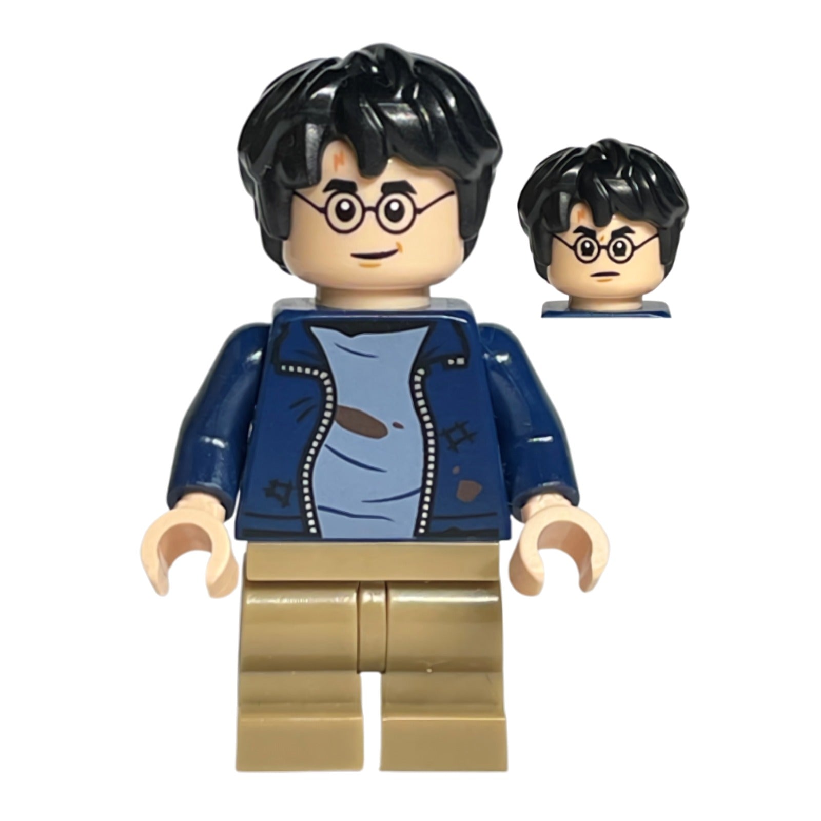LEGO Minifigur Harry Potter - Dark Blue Open Jacket over Sand Blue (hp326)