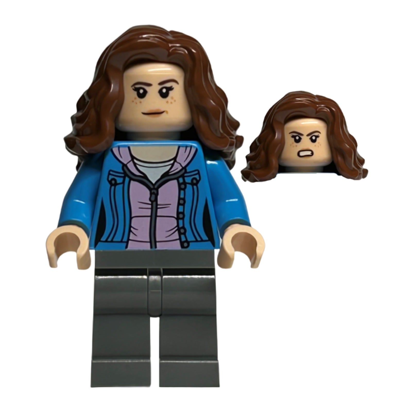 LEGO Minifigur Hermione Granger - Dark Azure Jacket over Bright Pink Hoodie (hp409)