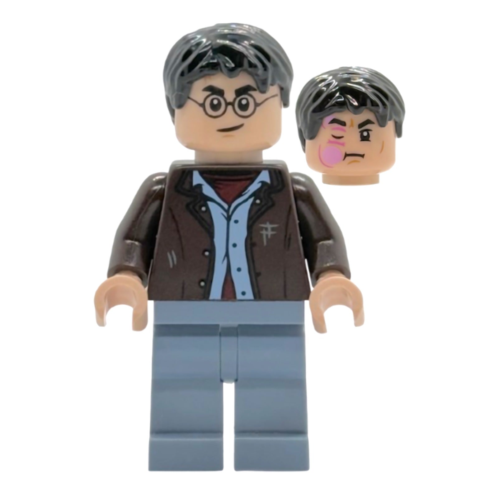 LEGO Minifigur Harry Potter - Dark Brown Open Jacket, Sand Blue Legs (hp528)