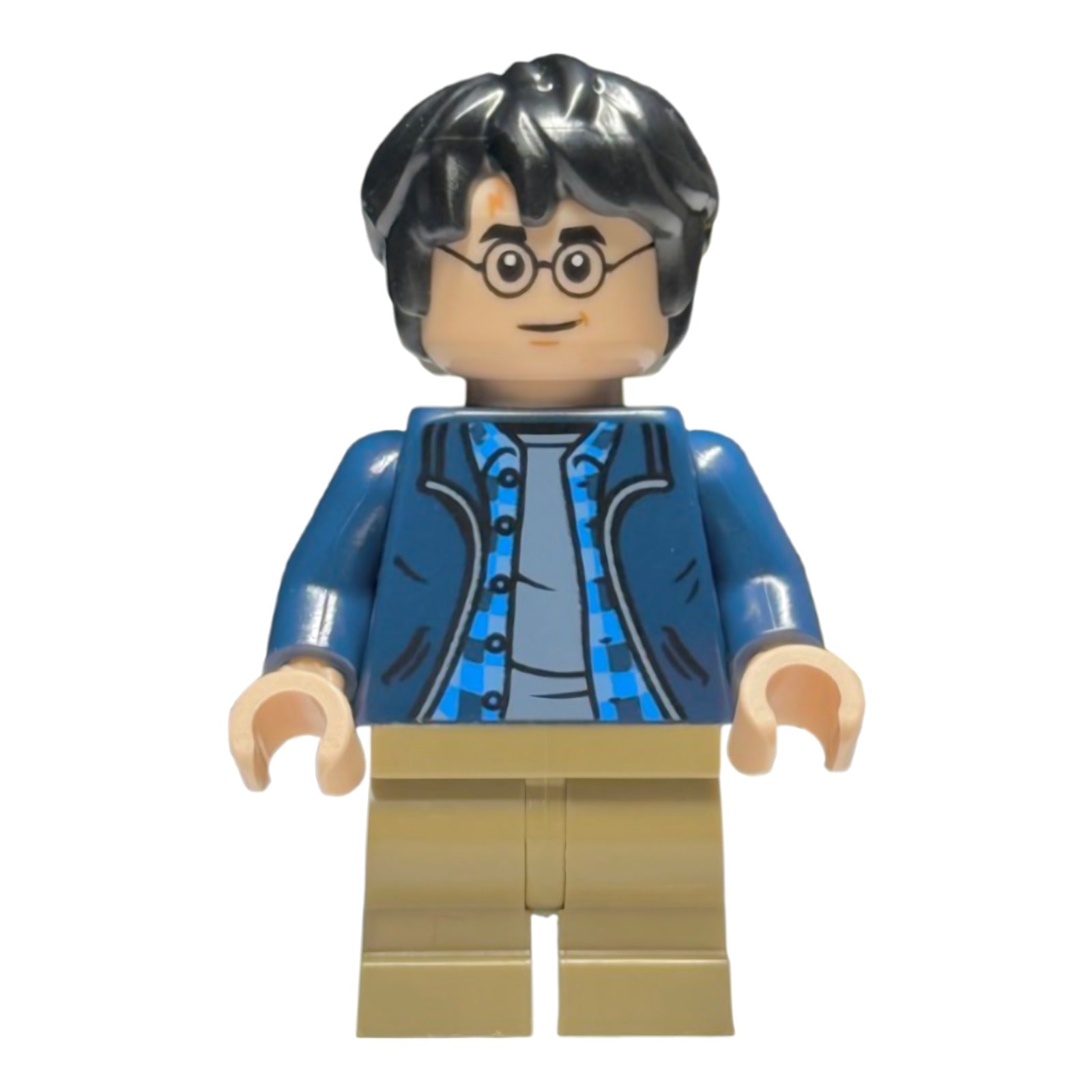 LEGO Minifigur Harry Potter - Dark Blue Open Jacket over Plaid Shirt (hp544)