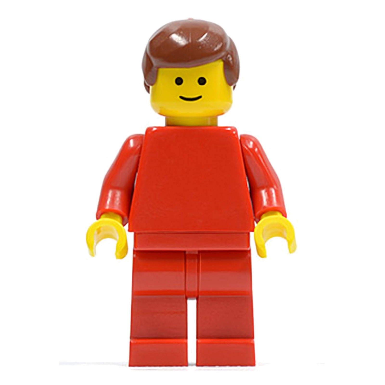 LEGO Minifigur Plain Red Torso with Red Arms, Red Legs, Reddish Brown (pln174)