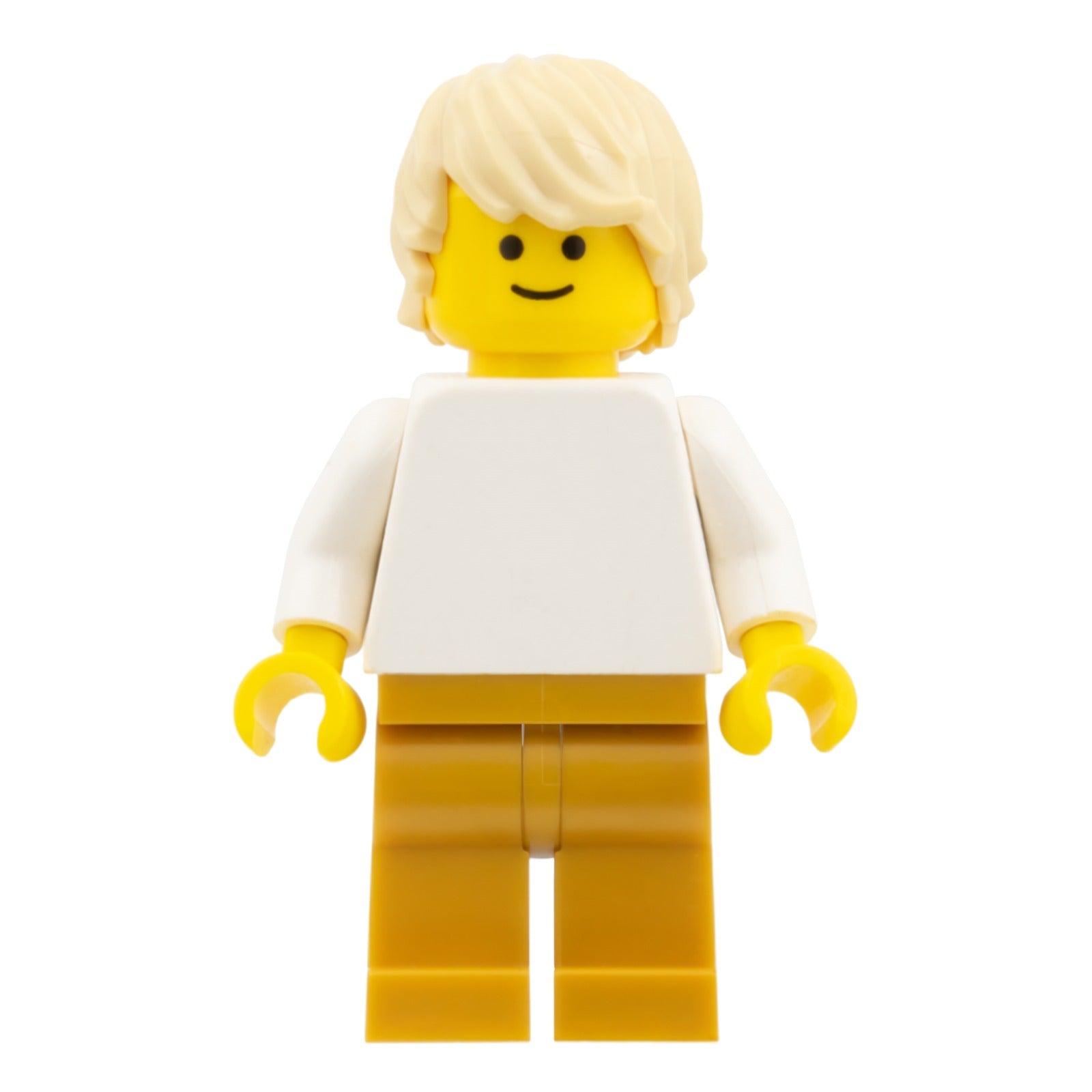LEGO Minifigur Plain White Torso with White Arms, Pearl Gold Legs, Tan (pln189)
