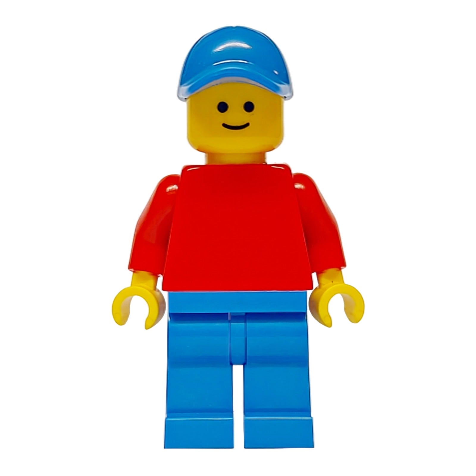LEGO Minifigur Plain Red Torso with Red Arms, Blue Legs, Blue Cap (pln196) – neu