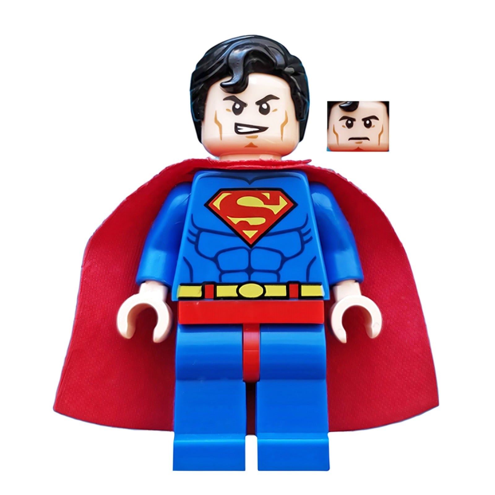 LEGO Minifigur Superman - Blue Suit, Starched Fabric Cape, Frown / (sh0003)