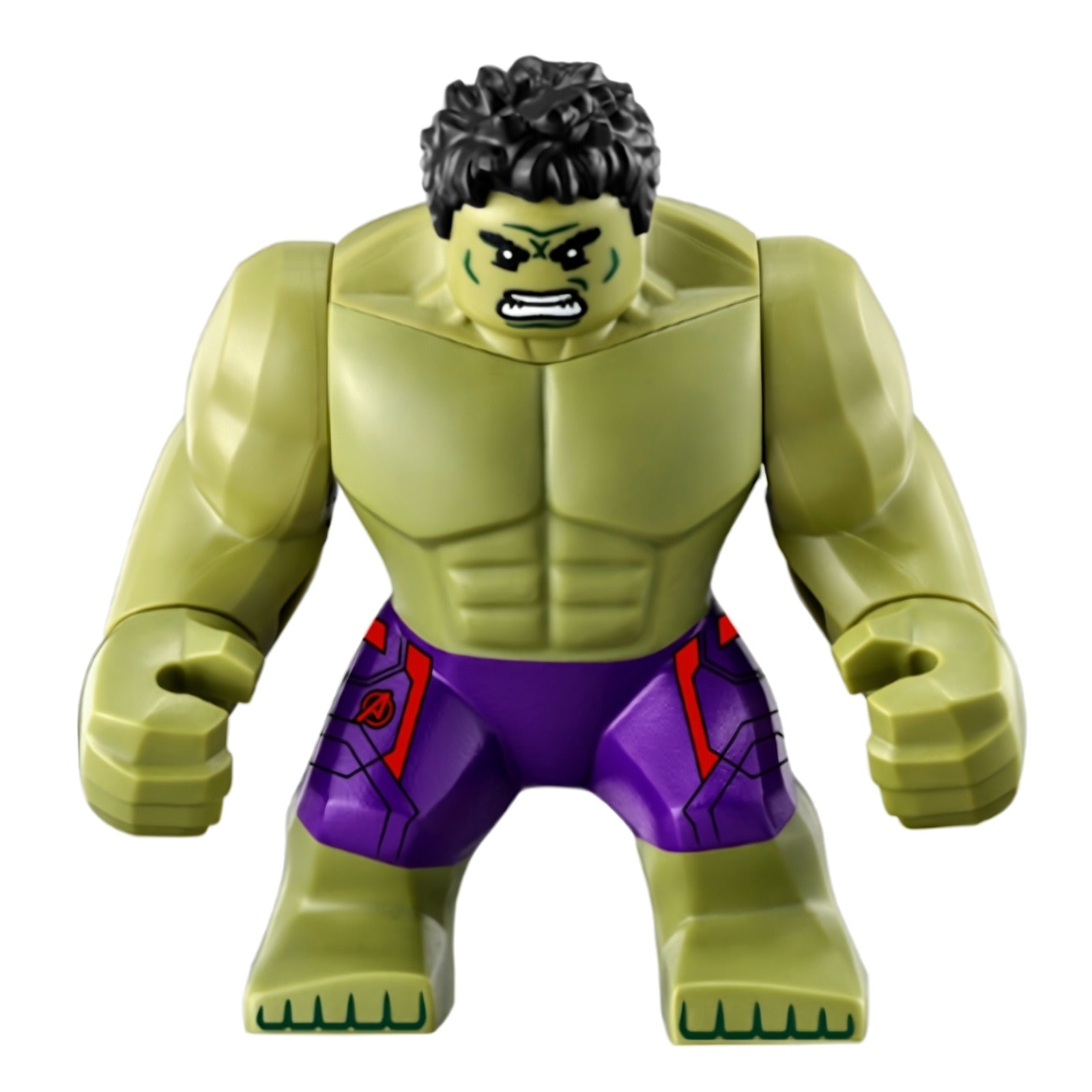 LEGO Minifigur Hulk - Giant, Dark Purple Pants with Avengers Logo (sh0173) – neu