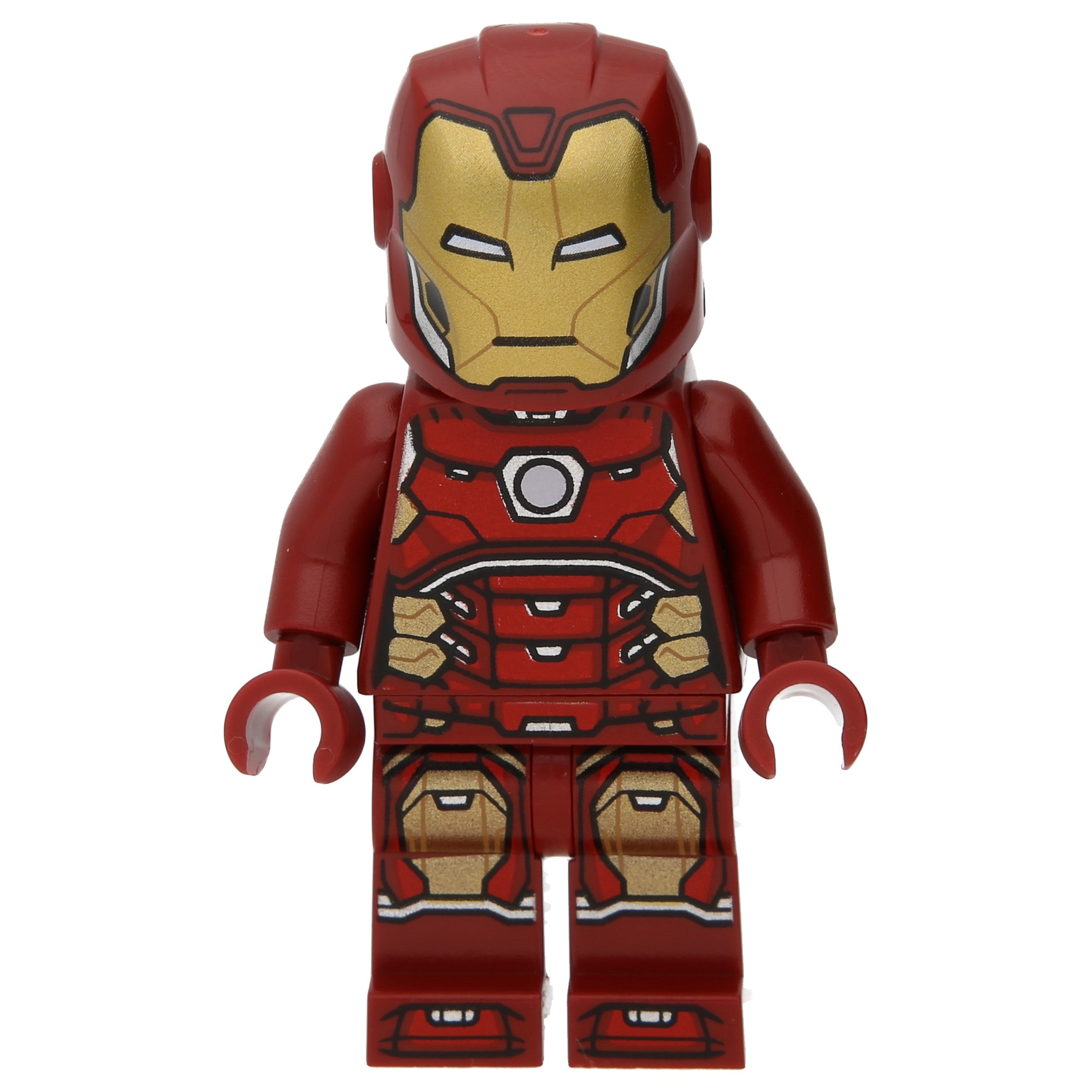 LEGO Minifigur Marvel Iron Man mit einem silbernen Hexagon auf der (sh0612)