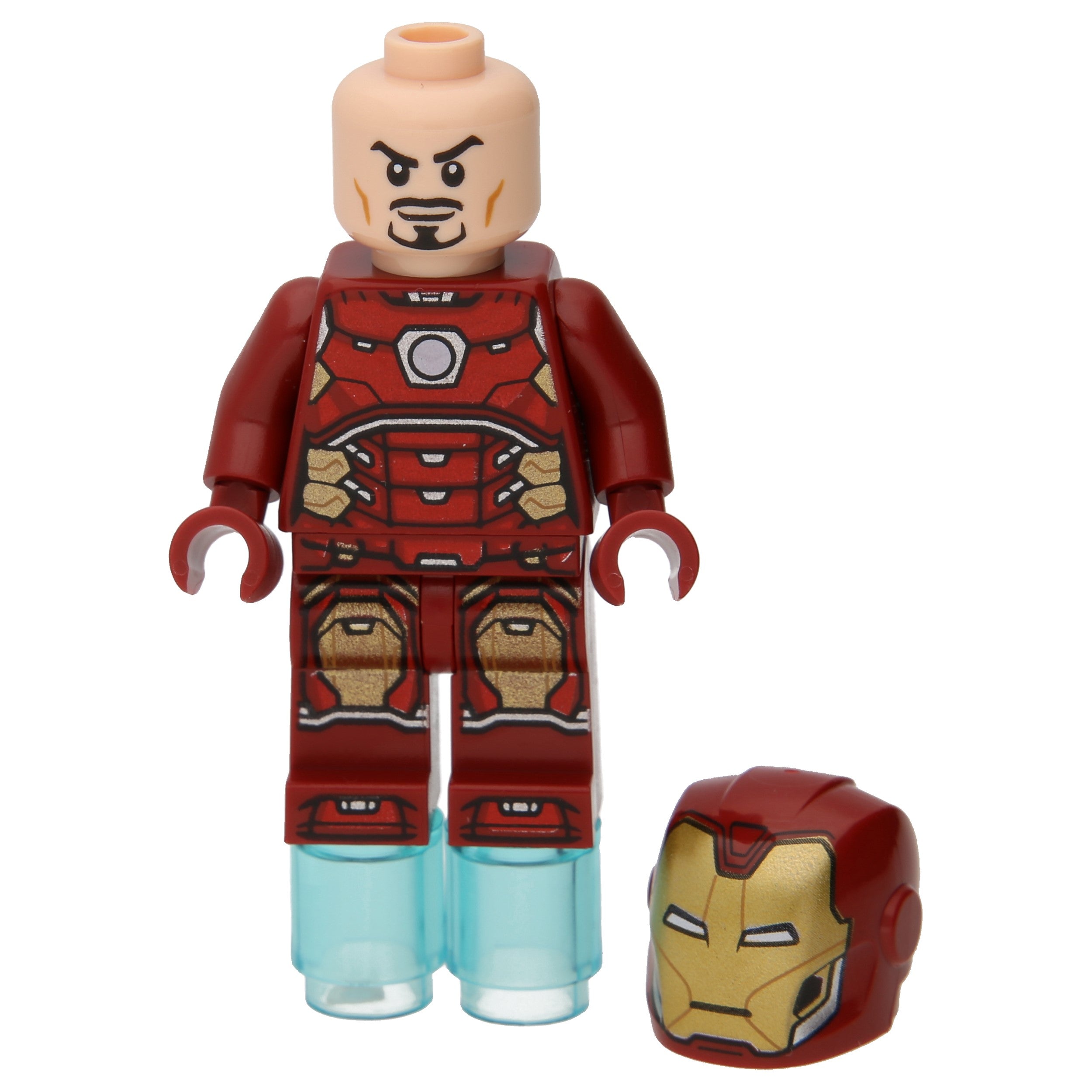 LEGO Minifigur Marvel Iron Man mit einem Hexagon auf der Brust, 2x 1x1 (sh0649)