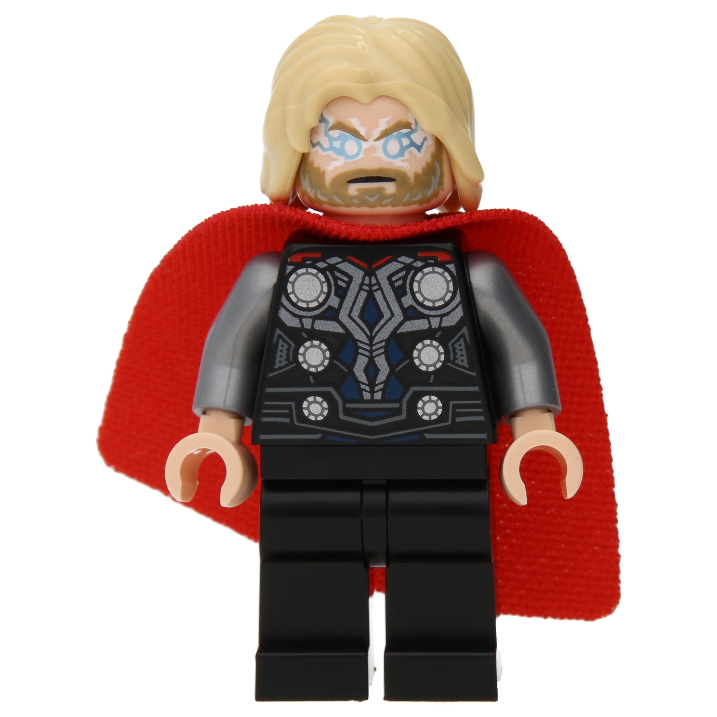 LEGO Minifigur Thor - Spongy Cape with Single Hole, Black Legs (sh0804) – neu