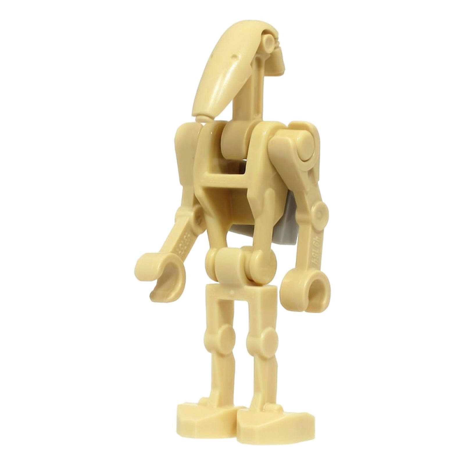 LEGO Minifigur Battle Droid - Tan, Light Bluish Gray Clip on Back (sw1320) – neu