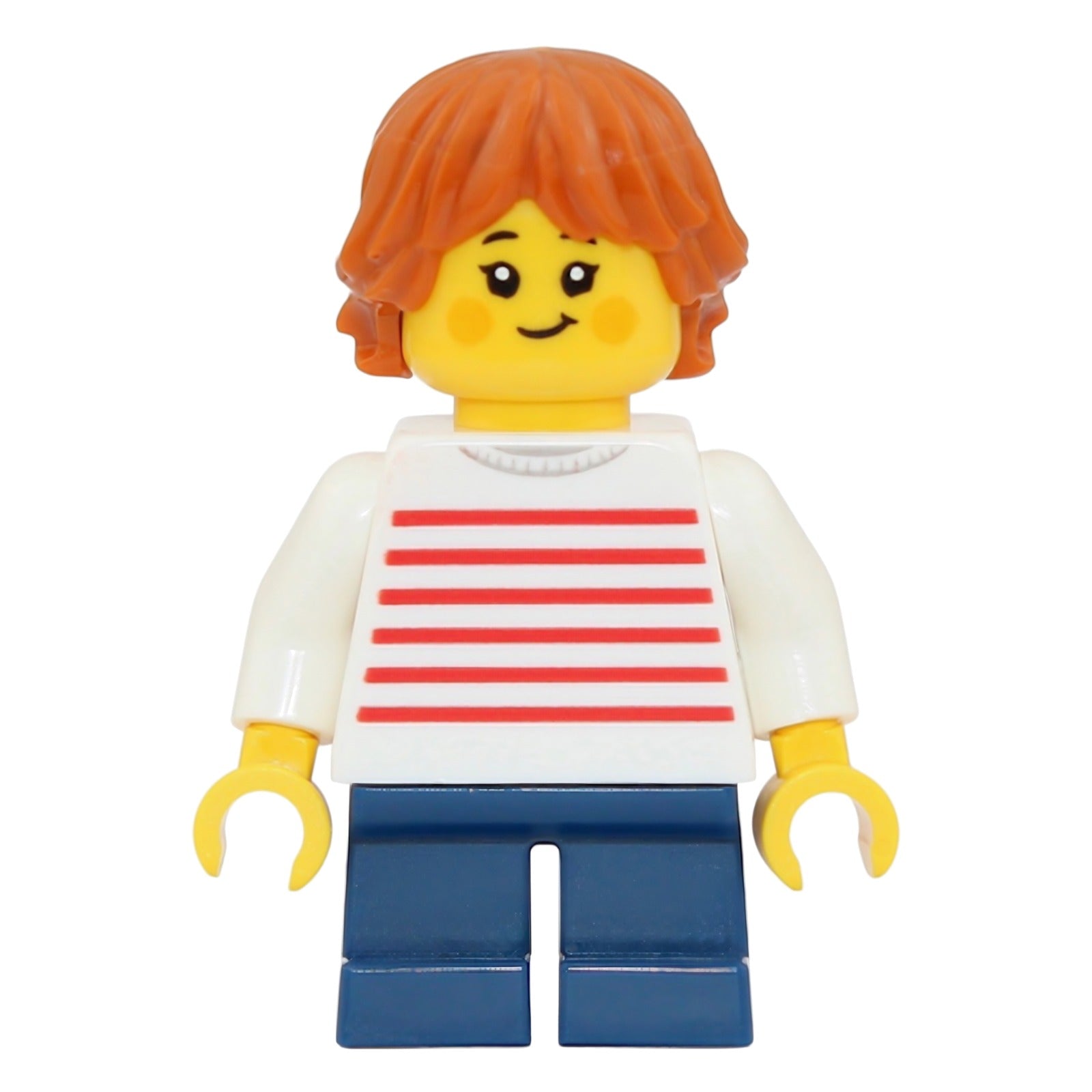 LEGO Minifigur Child - Girl, White Sweater with Red Horizontal (twn552)