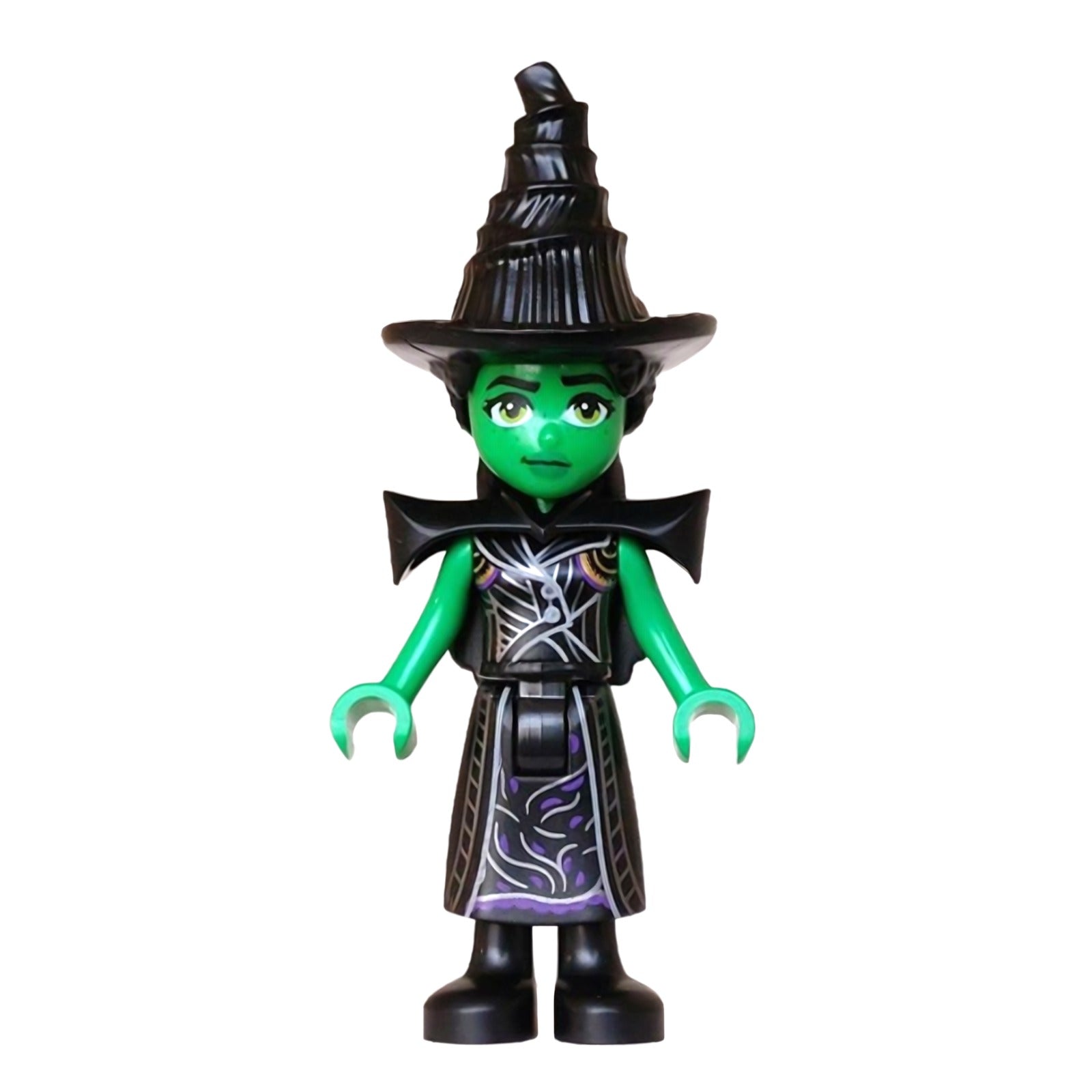 LEGO Minifigur Elphaba - Mini Doll, Black Coat over Dress, Hat (wck028)