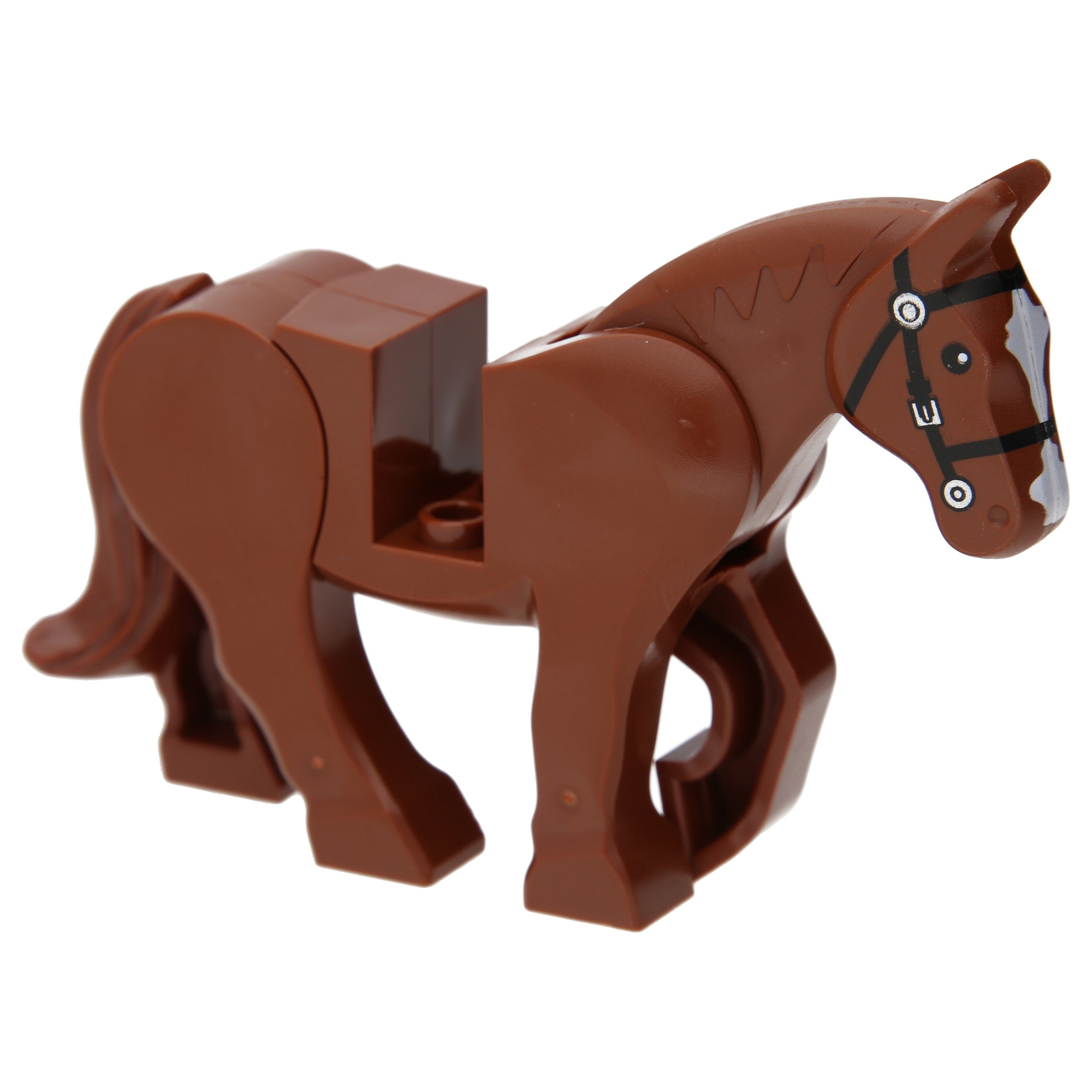 LEGO horses - movable legs and white flower pattern