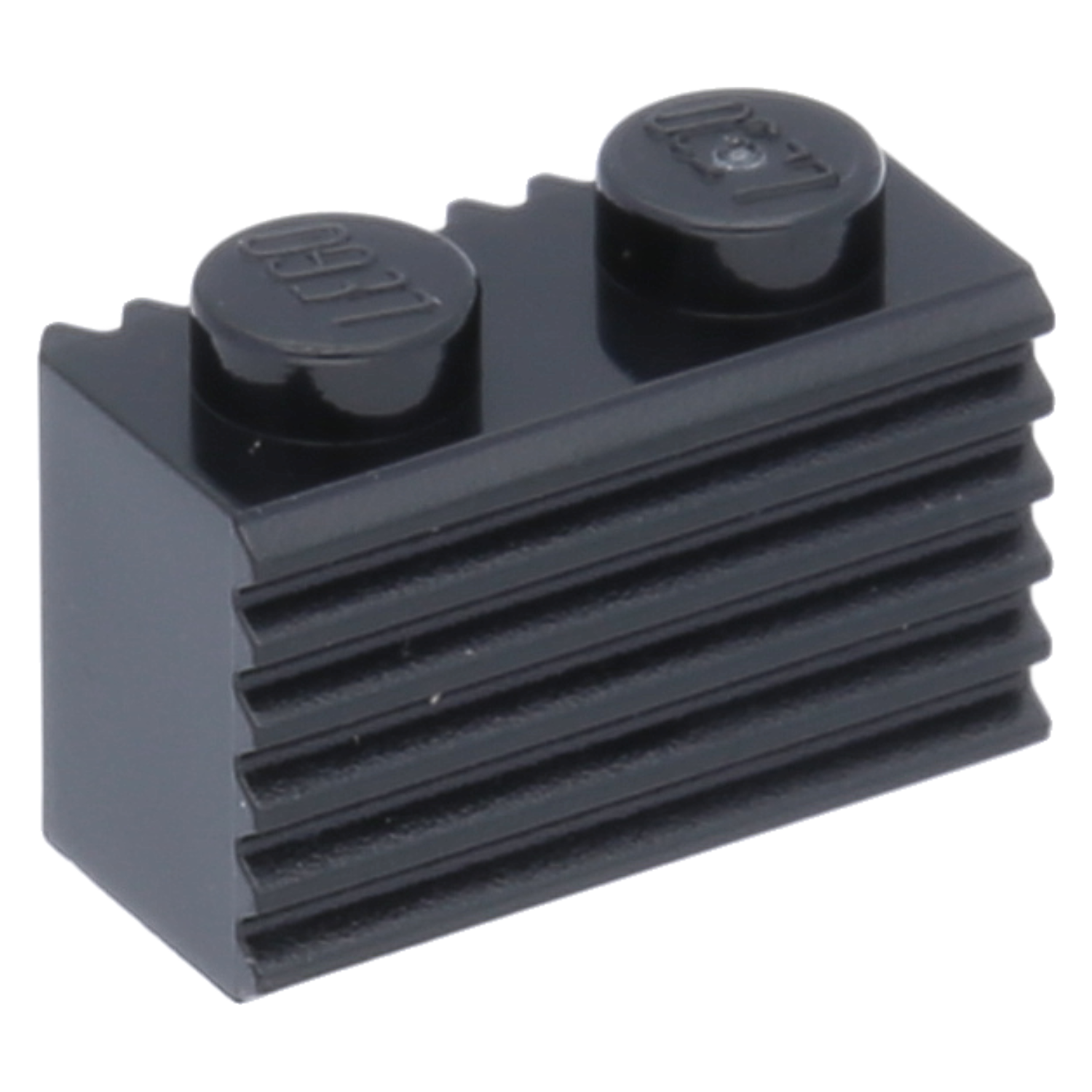 LEGO Bricks (modified) - 1 x 2 with grid (grooved profile)