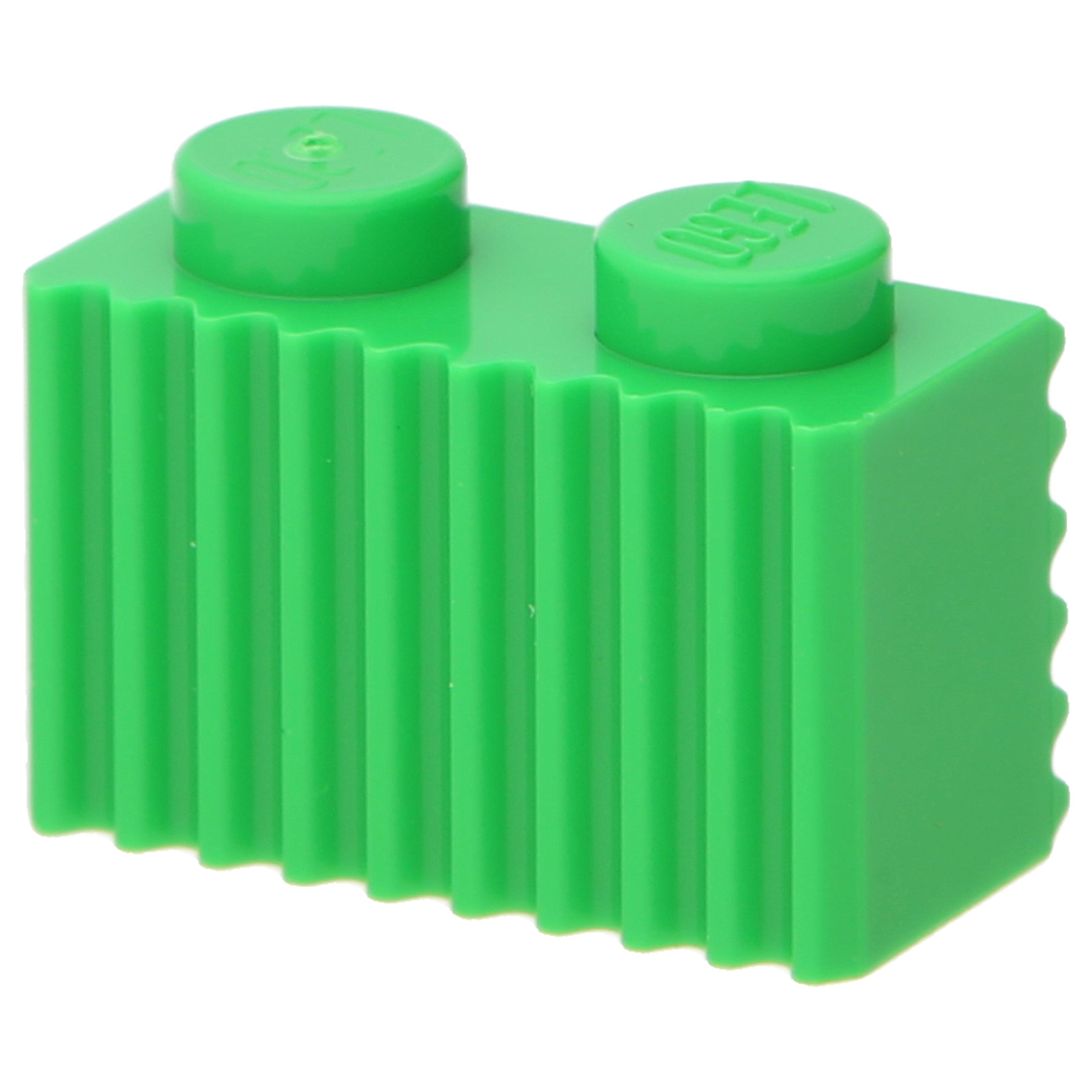 LEGO Bricks (modified) - 1 x 2 with grid (grooved profile)