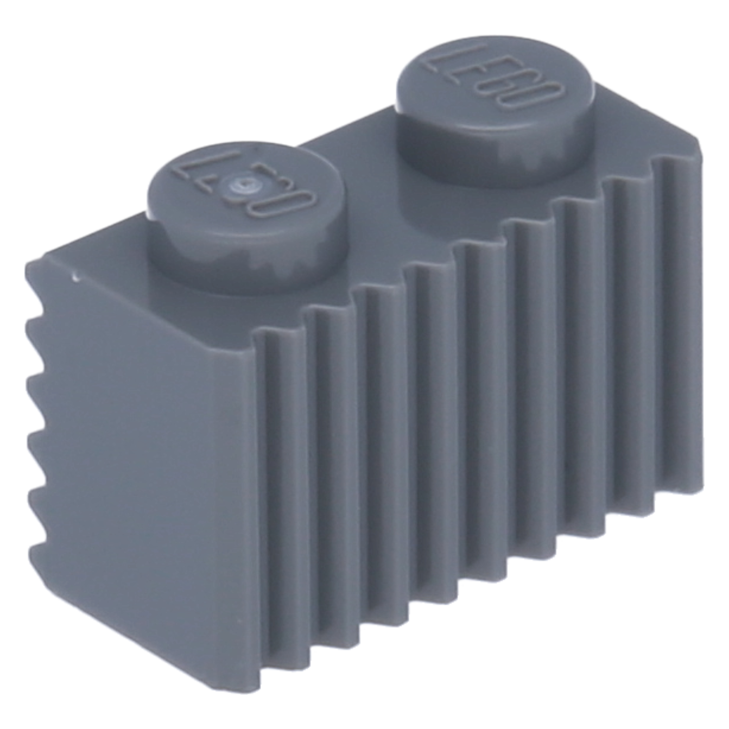 LEGO Bricks (modified) - 1 x 2 with grid (grooved profile)
