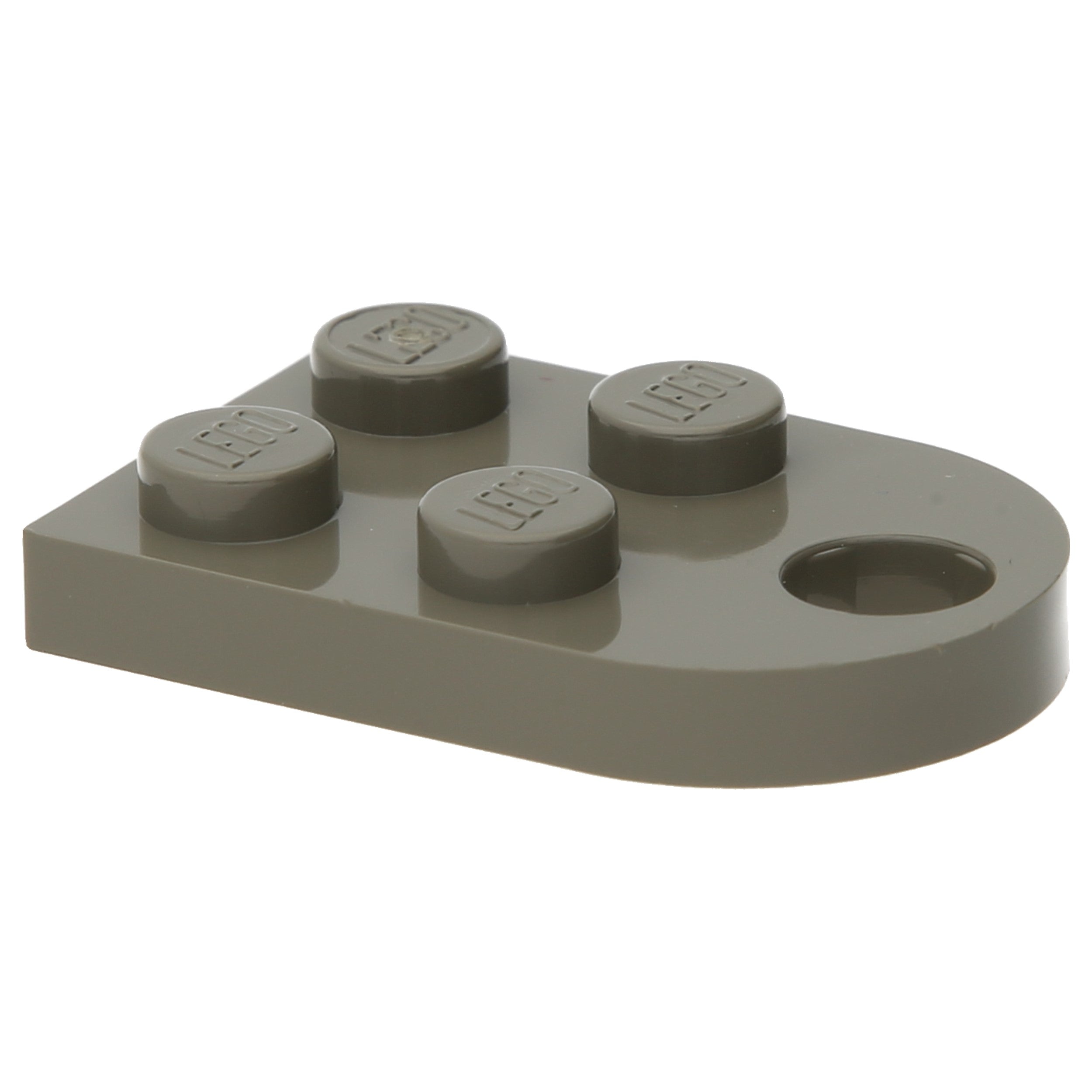 LEGO Plates (modified) - 2 x 3 rounded and one hole