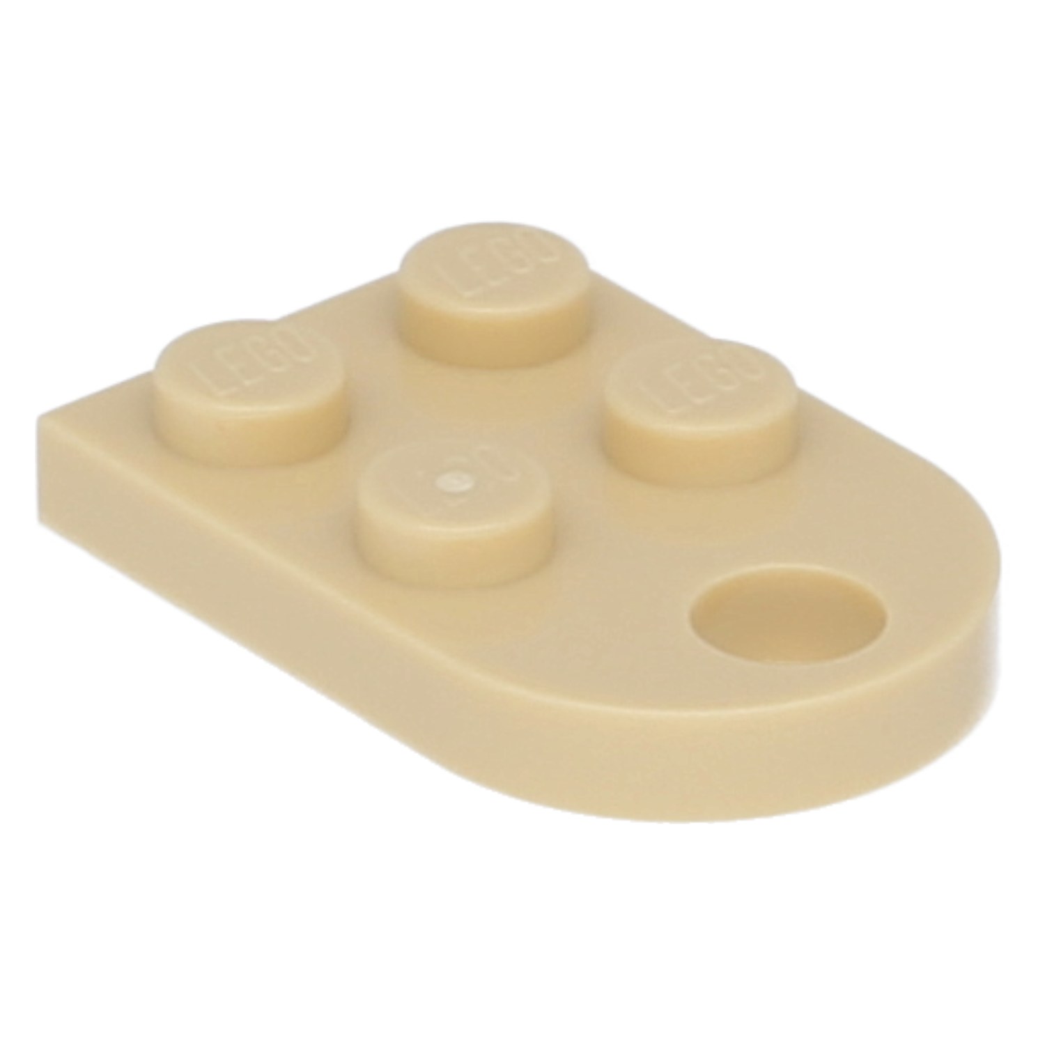 LEGO Plates (modified) - 2 x 3 rounded and one hole