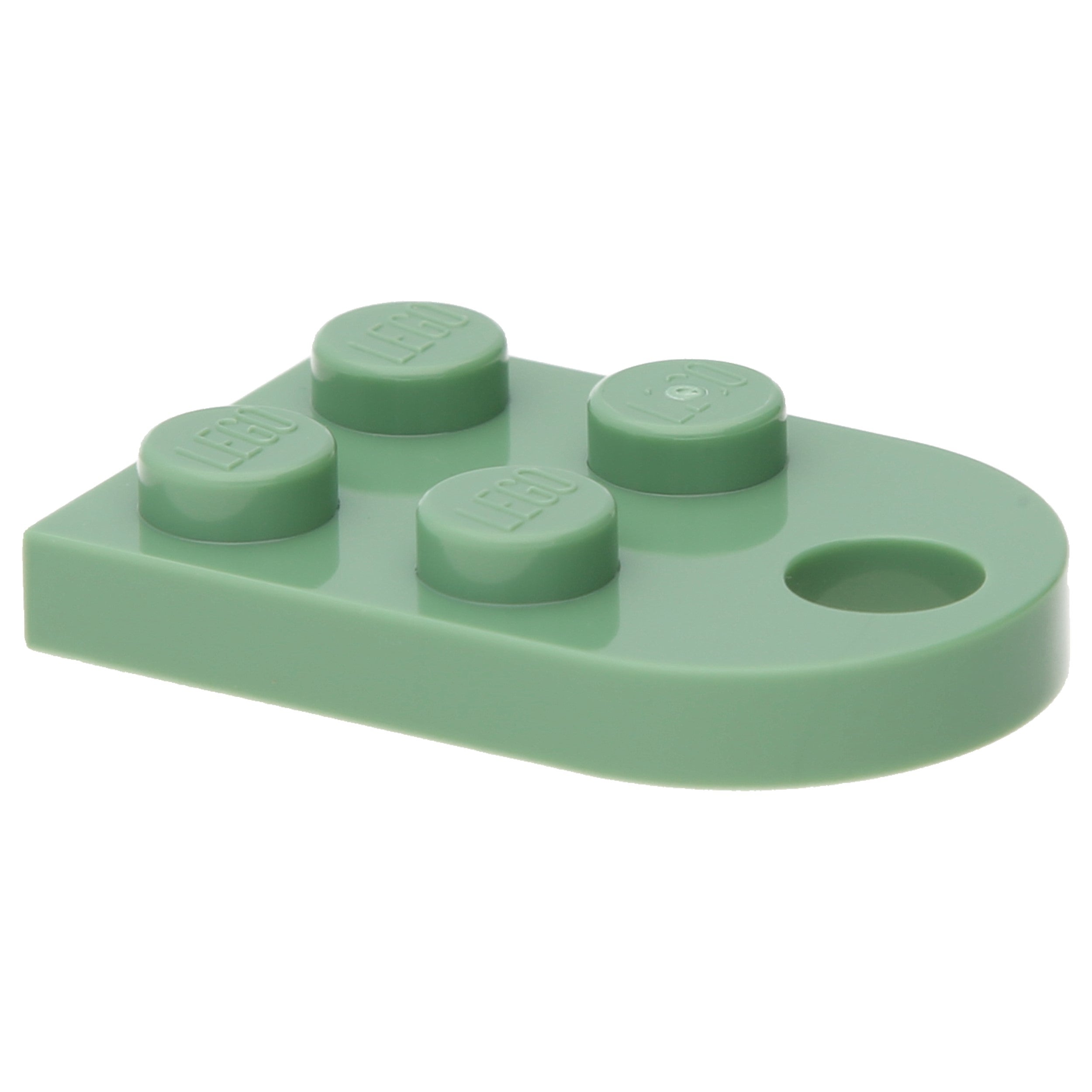 LEGO Plates (modified) - 2 x 3 rounded and one hole