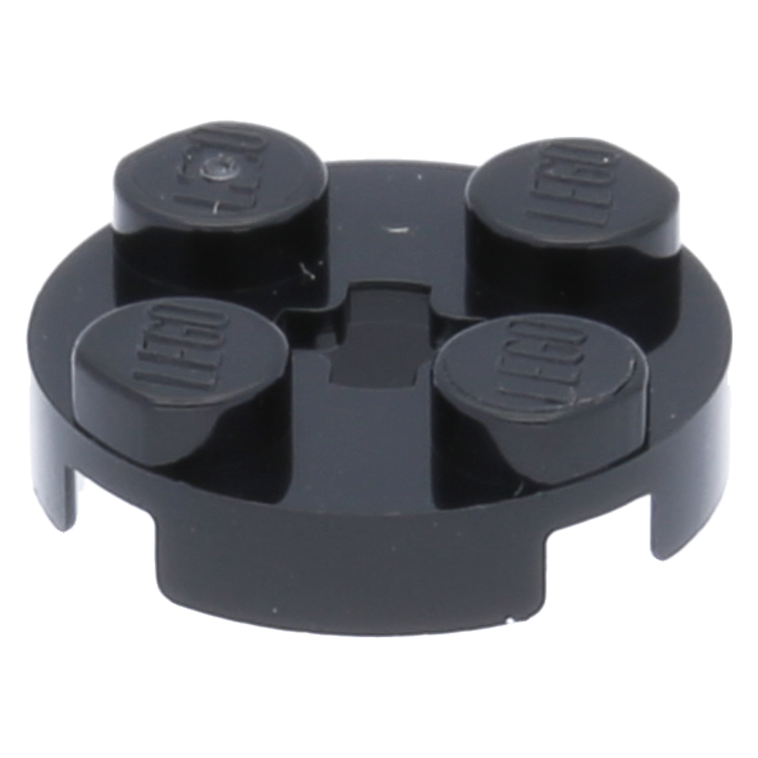 LEGO Plates (modified) - 2 x 2 with "+" axle hole (round)