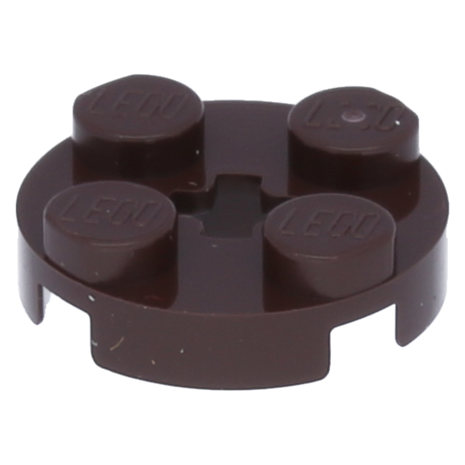 LEGO Plates (modified) - 2 x 2 with "+" axle hole (round)