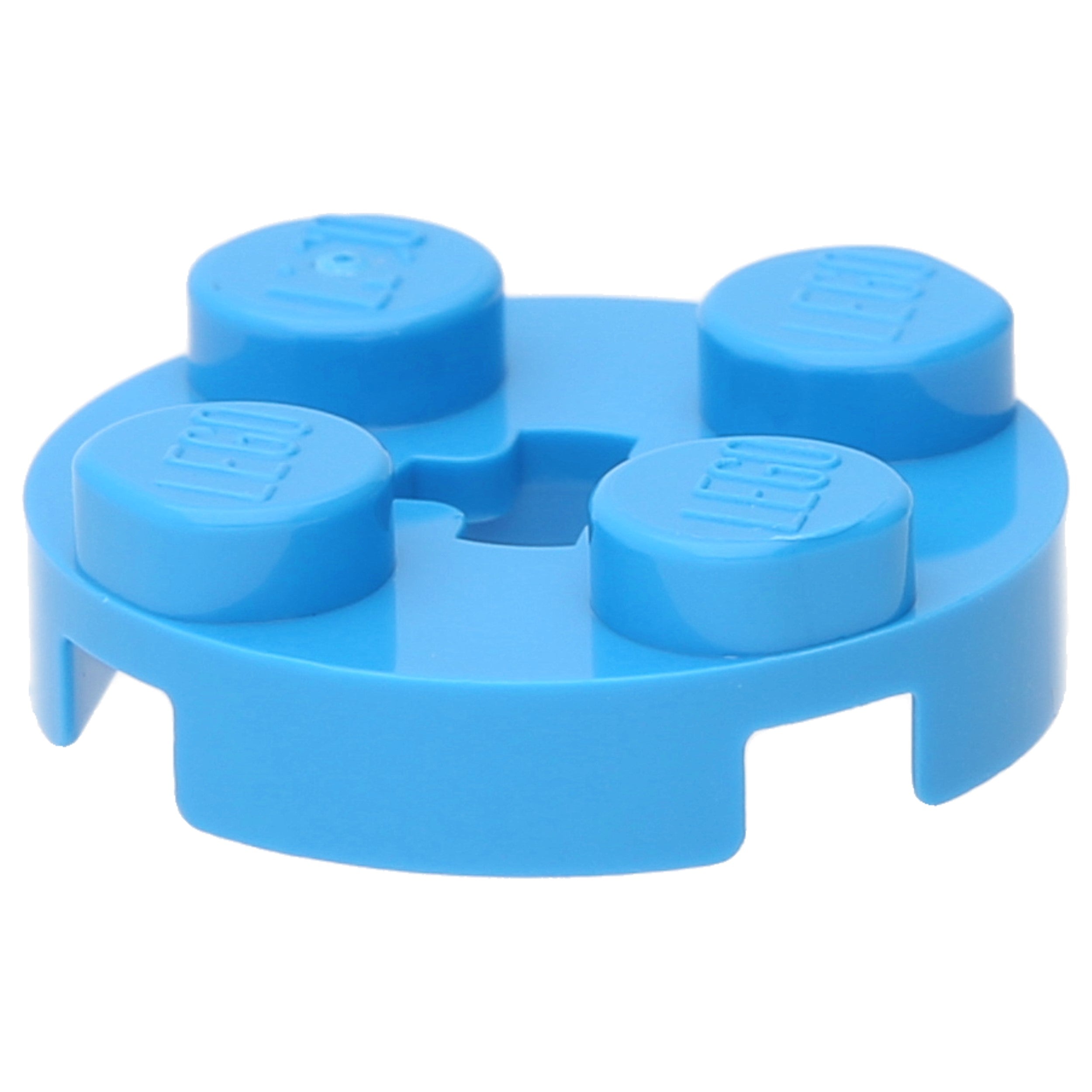 LEGO Plates (modified) - 2 x 2 with "+" axle hole (round)