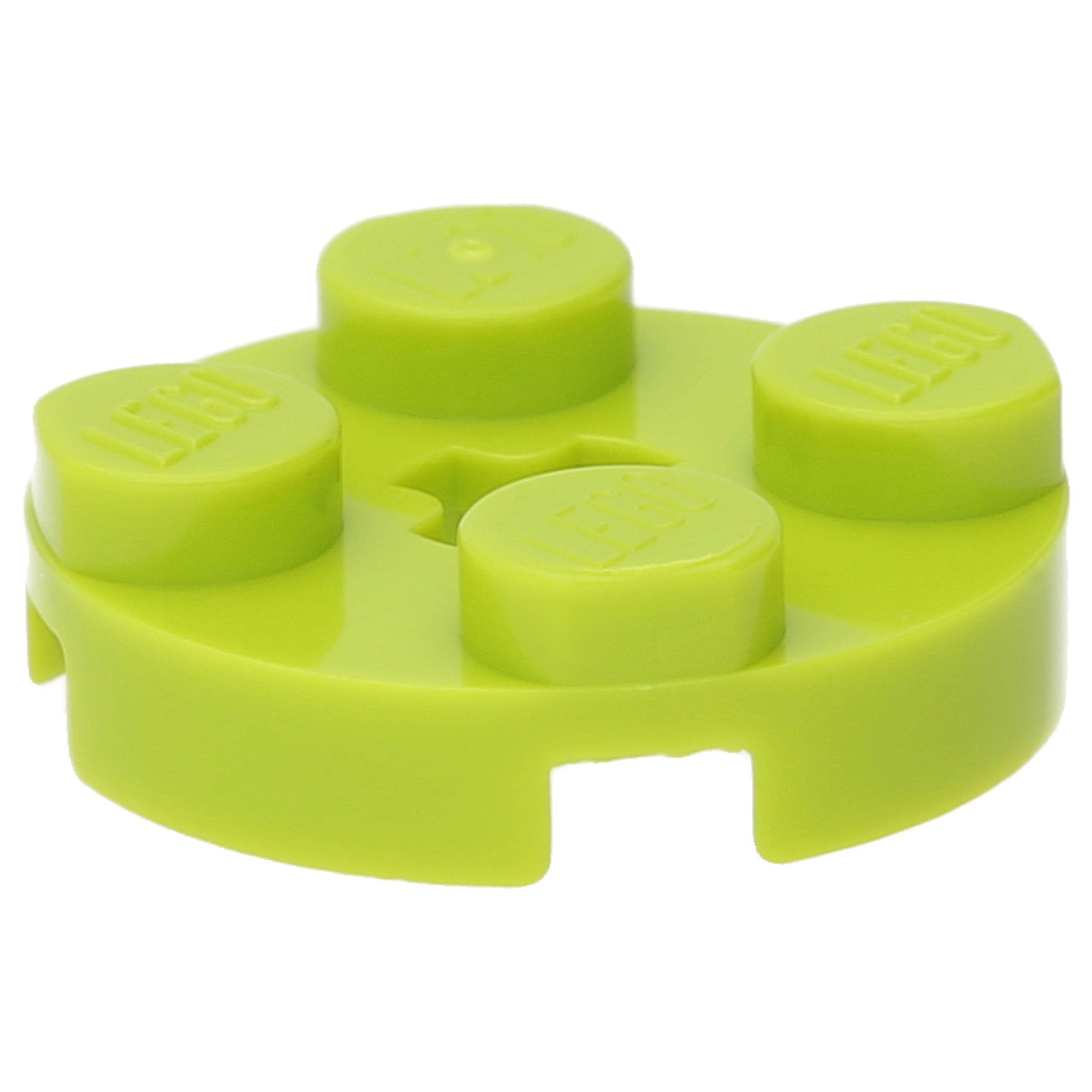 LEGO Plates (modified) - 2 x 2 with "+" axle hole (round)