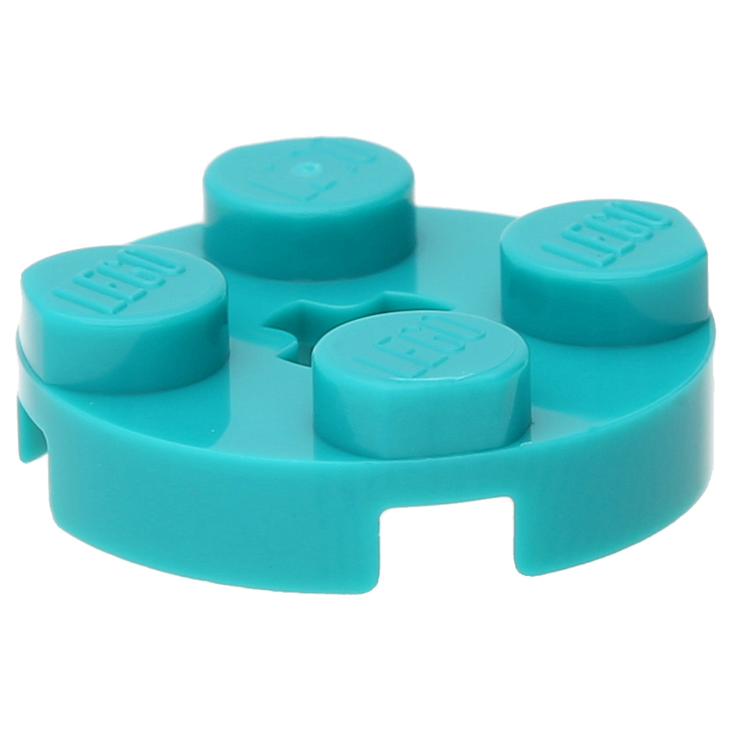 LEGO Plates (modified) - 2 x 2 with "+" axle hole (round)