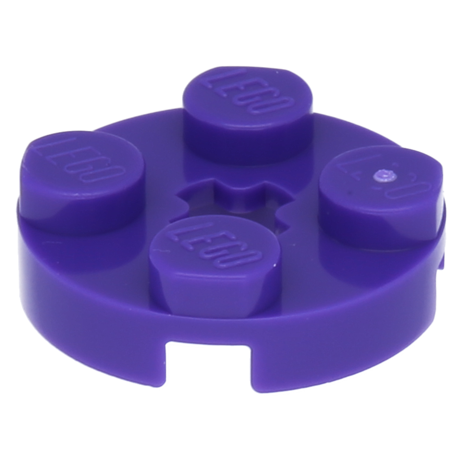 LEGO Plates (modified) - 2 x 2 with "+" axle hole (round)
