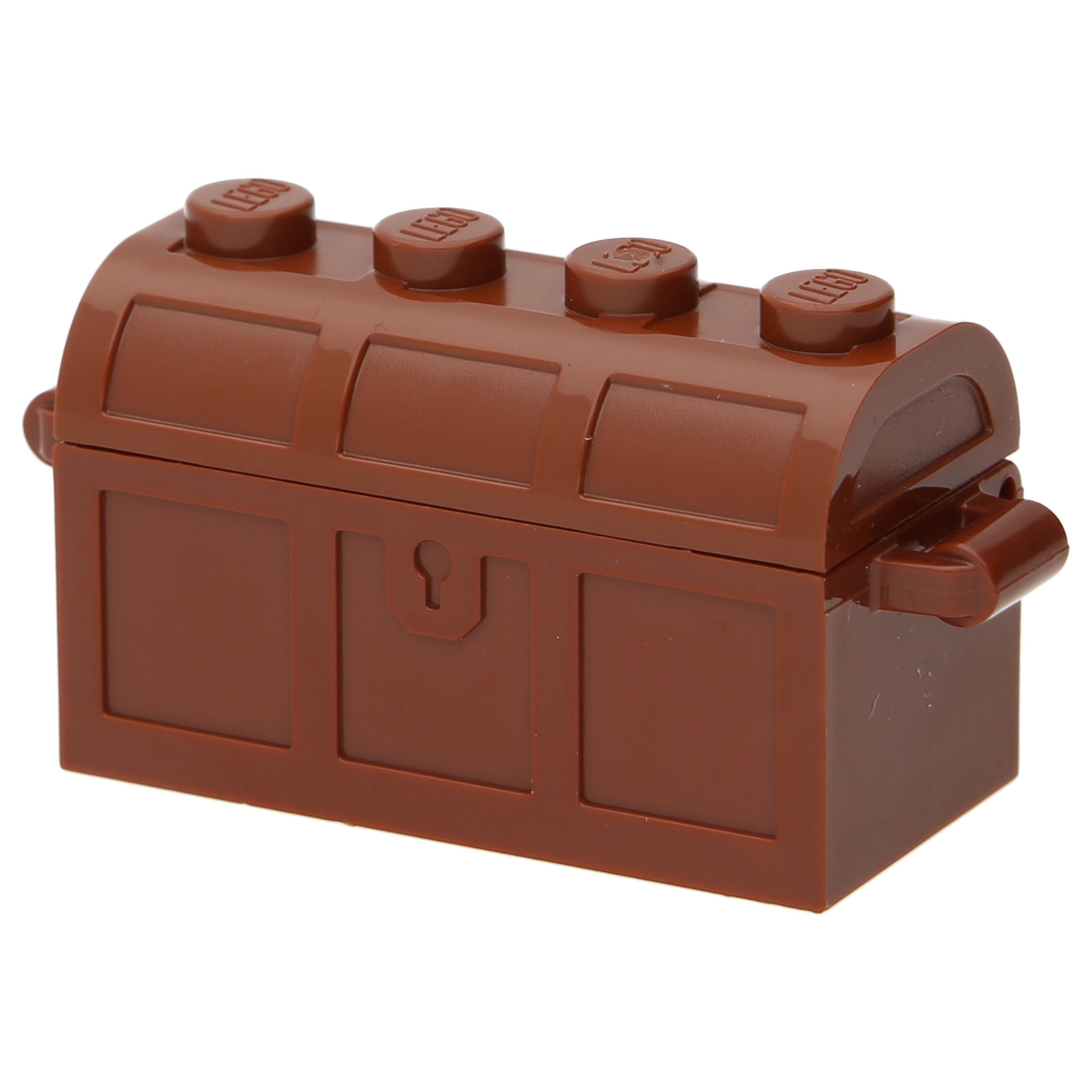 LEGO containers - treasure chest with slots at the back and thick hinges
