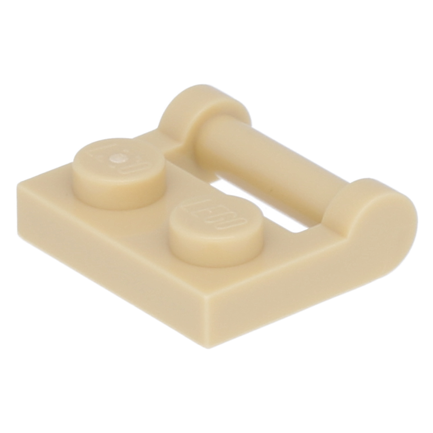 LEGO plate (modified) - plate 1 x 2 with handle on the side, closed ends