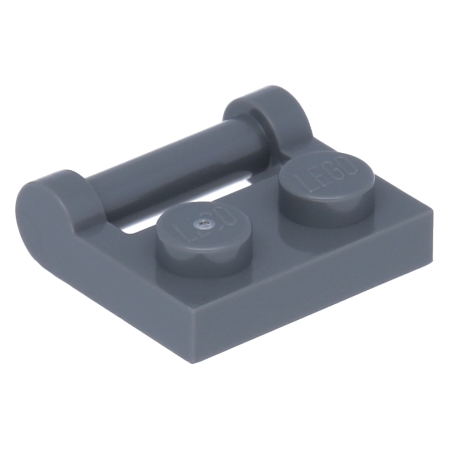 LEGO plate (modified) - plate 1 x 2 with handle on the side, closed ends