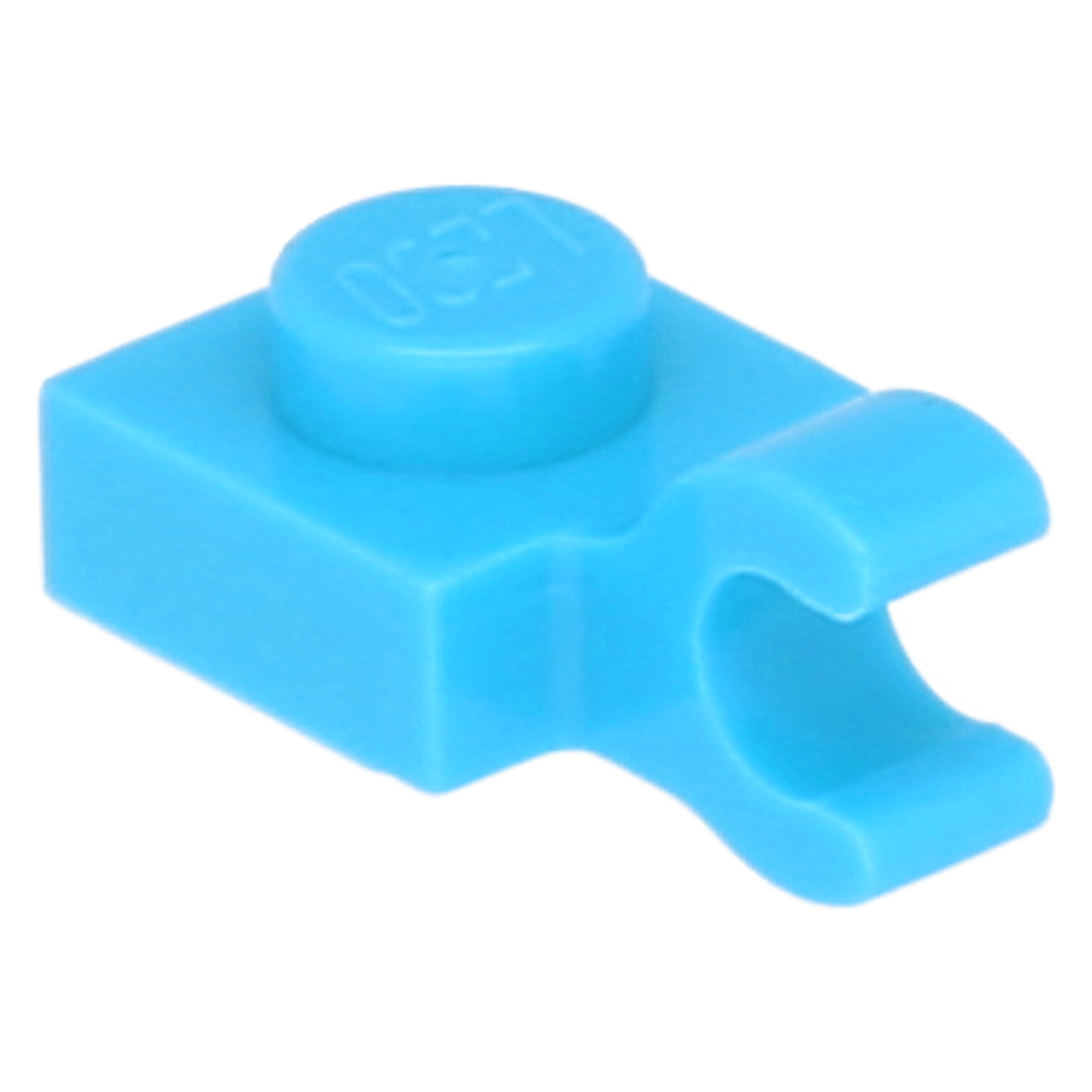 LEGO Plates (modified) - 1 x 1 with open O-clip (horizontal)