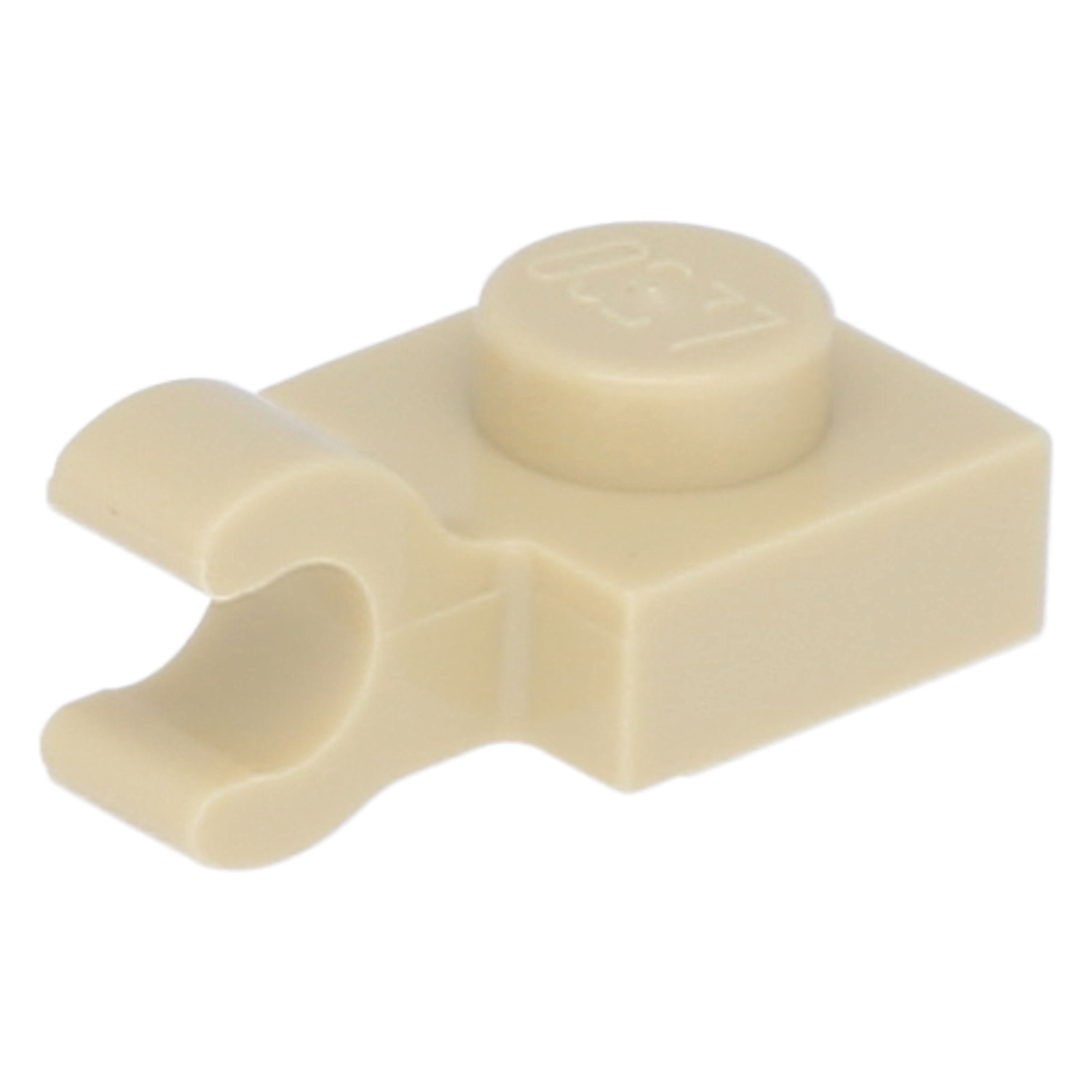 LEGO Plates (modified) - 1 x 1 with open O-clip (horizontal)