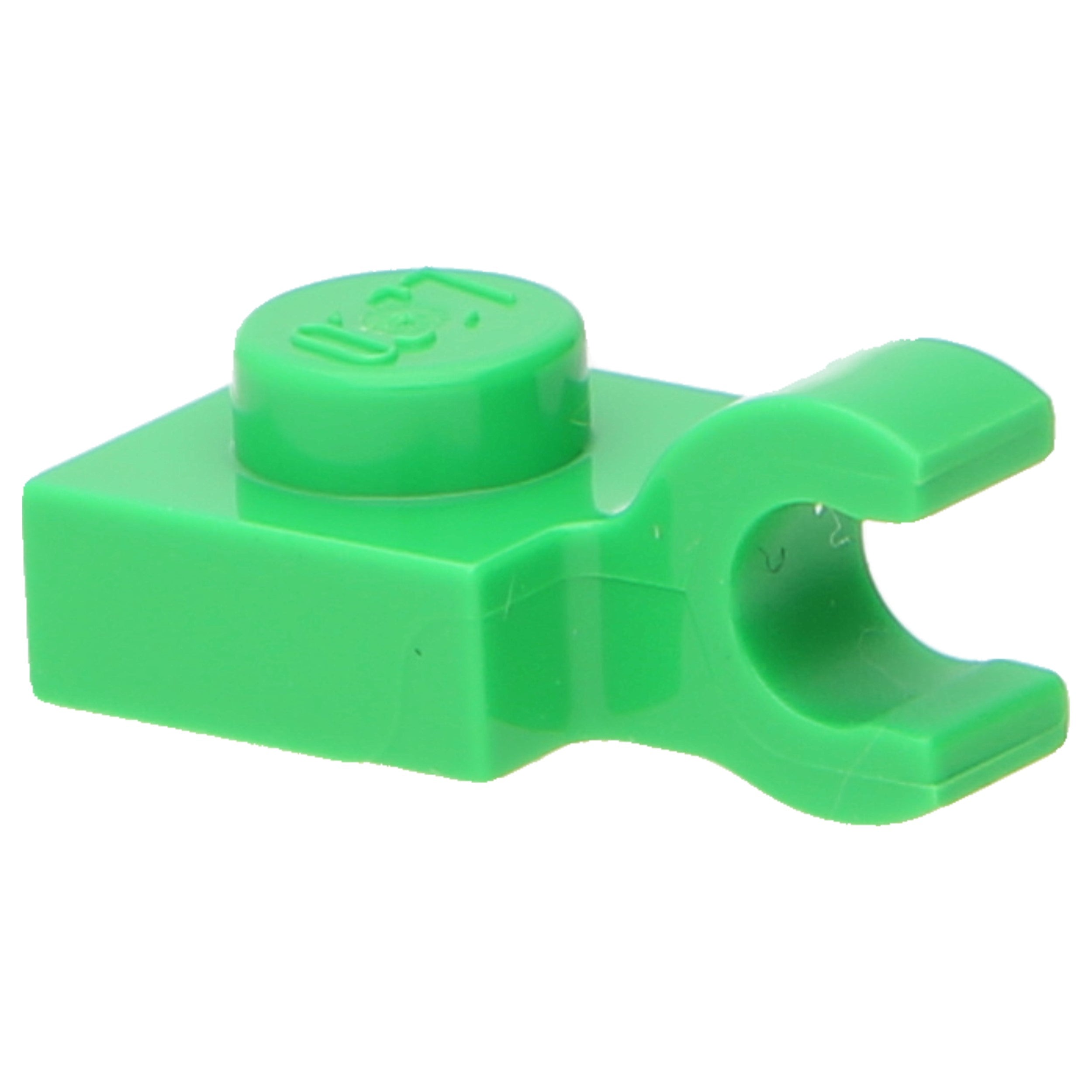 LEGO Plates (modified) - 1 x 1 with open O-clip (horizontal)