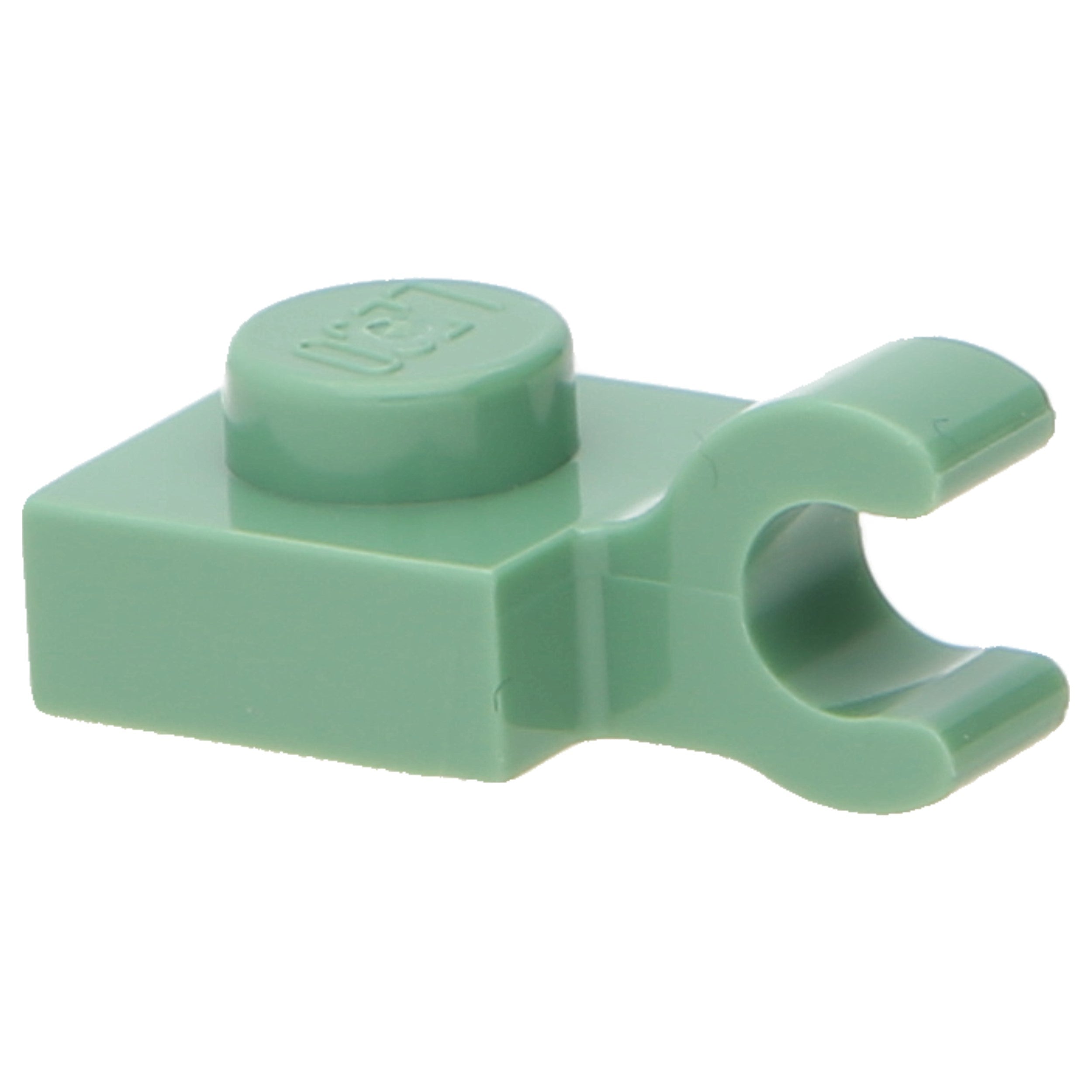 LEGO Plates (modified) - 1 x 1 with open O-clip (horizontal)