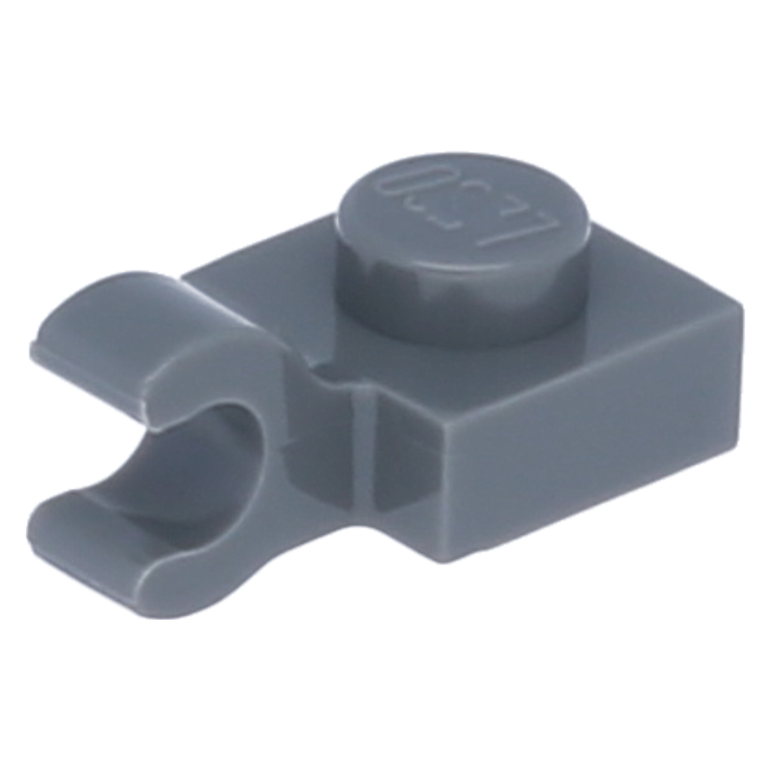LEGO Plates (modified) - 1 x 1 with open O-clip (horizontal)