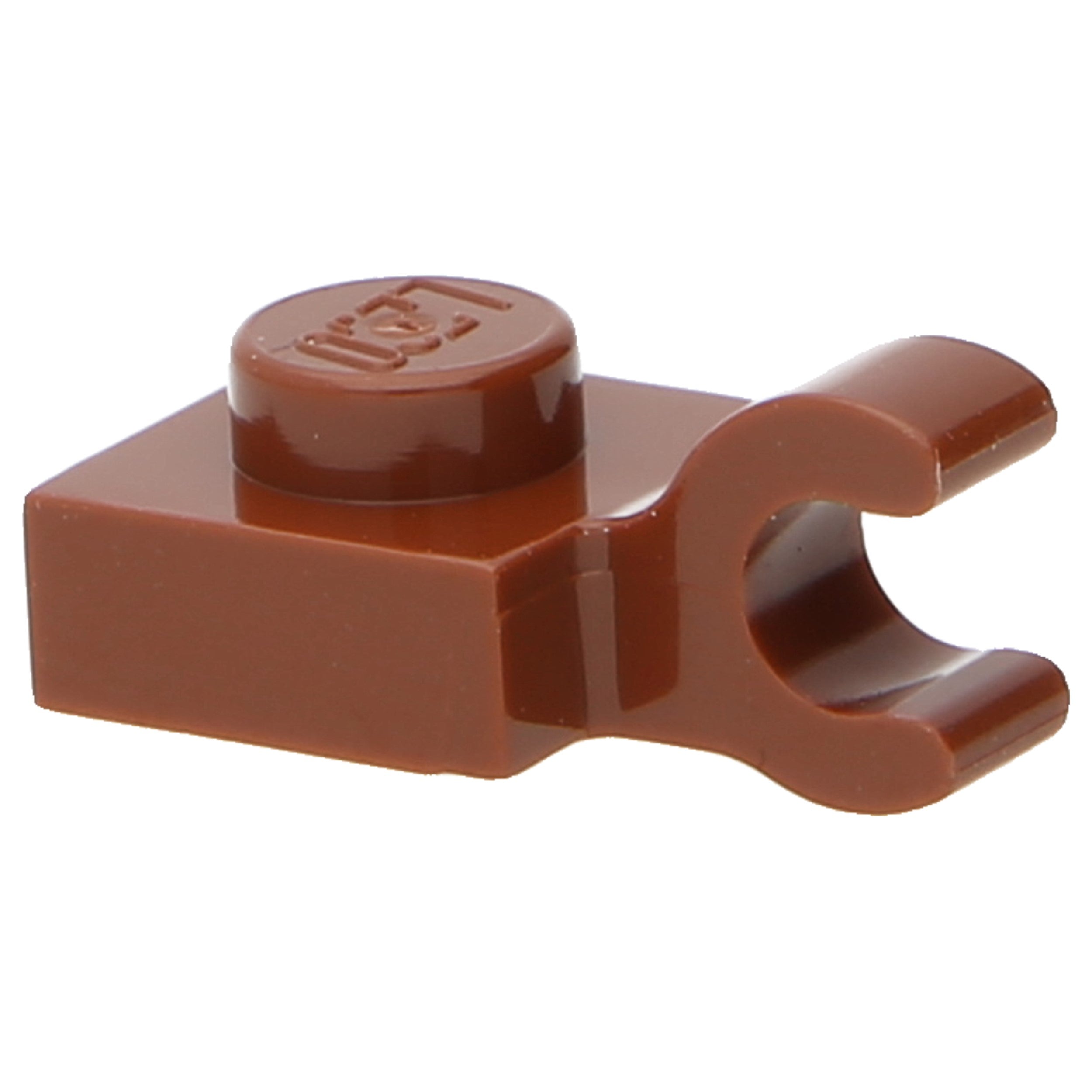 LEGO Plates (modified) - 1 x 1 with open O-clip (horizontal)