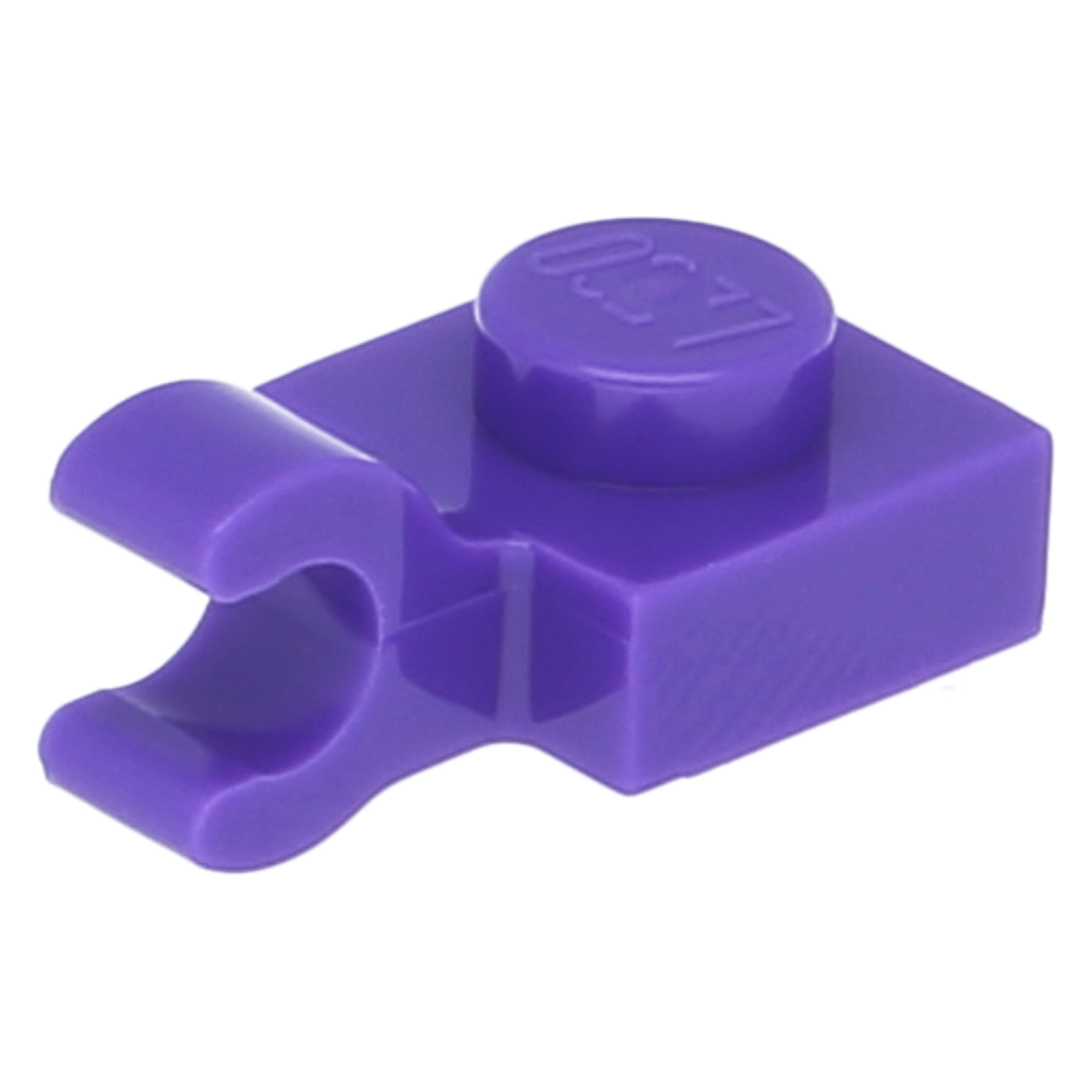 LEGO Plates (modified) - 1 x 1 with open O-clip (horizontal)