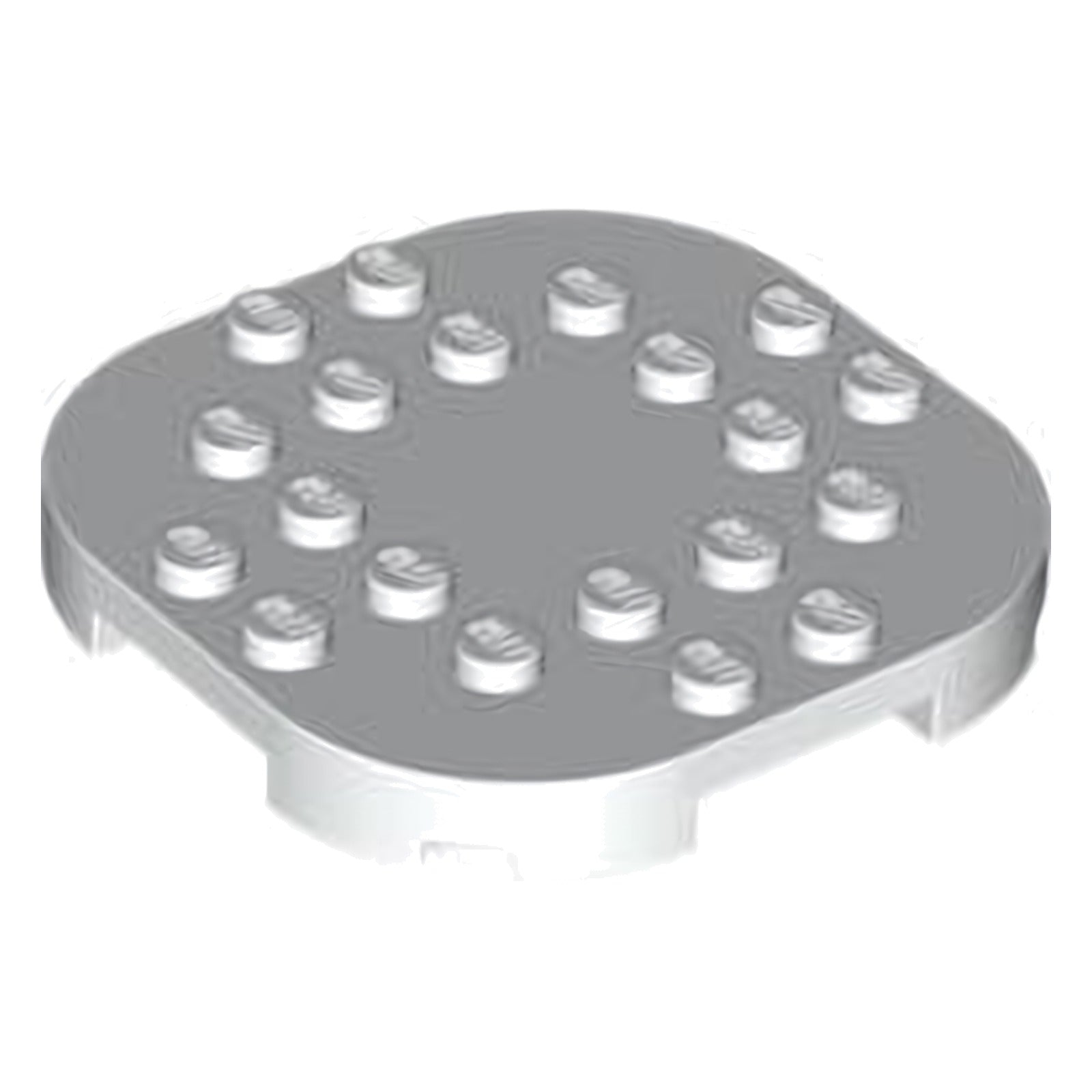 LEGO Platte modifiziert 6 x 6 mit abgerundet Ecken und 4 Füße (66789)