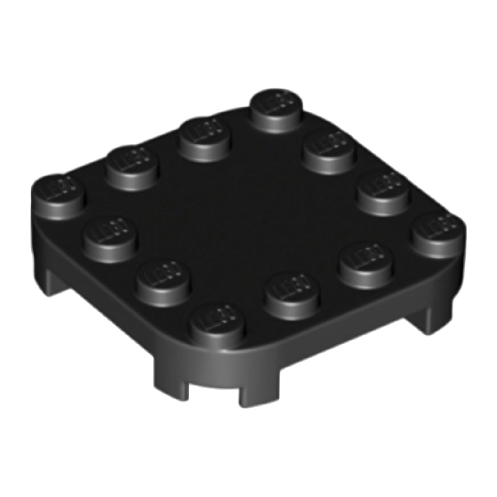 LEGO Platte modifiziert 4 x 4 mit abgerundet Ecken und 4 Füße (66792)