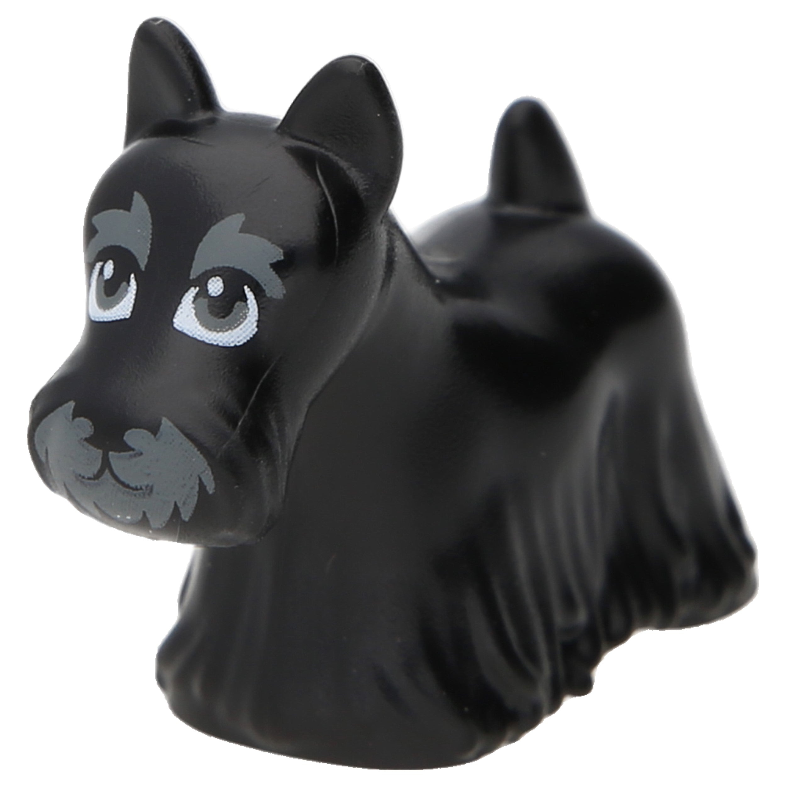 LEGO Hunde - Schottischer Terrier mit dunkelgrauen Augen und Schnauze (Schwarz)